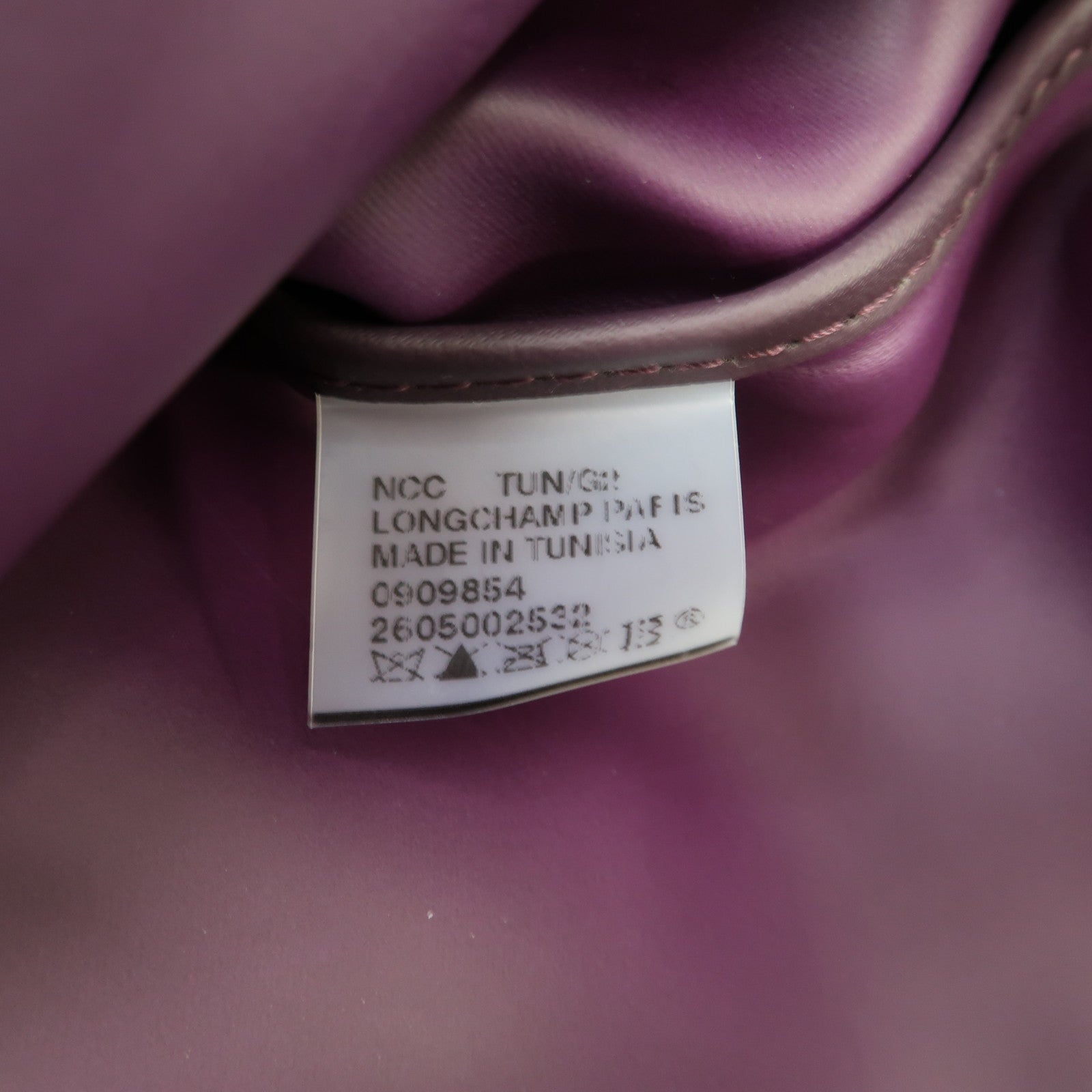 Longchamp 帆布Tote Bag銀扣手挽袋紫色