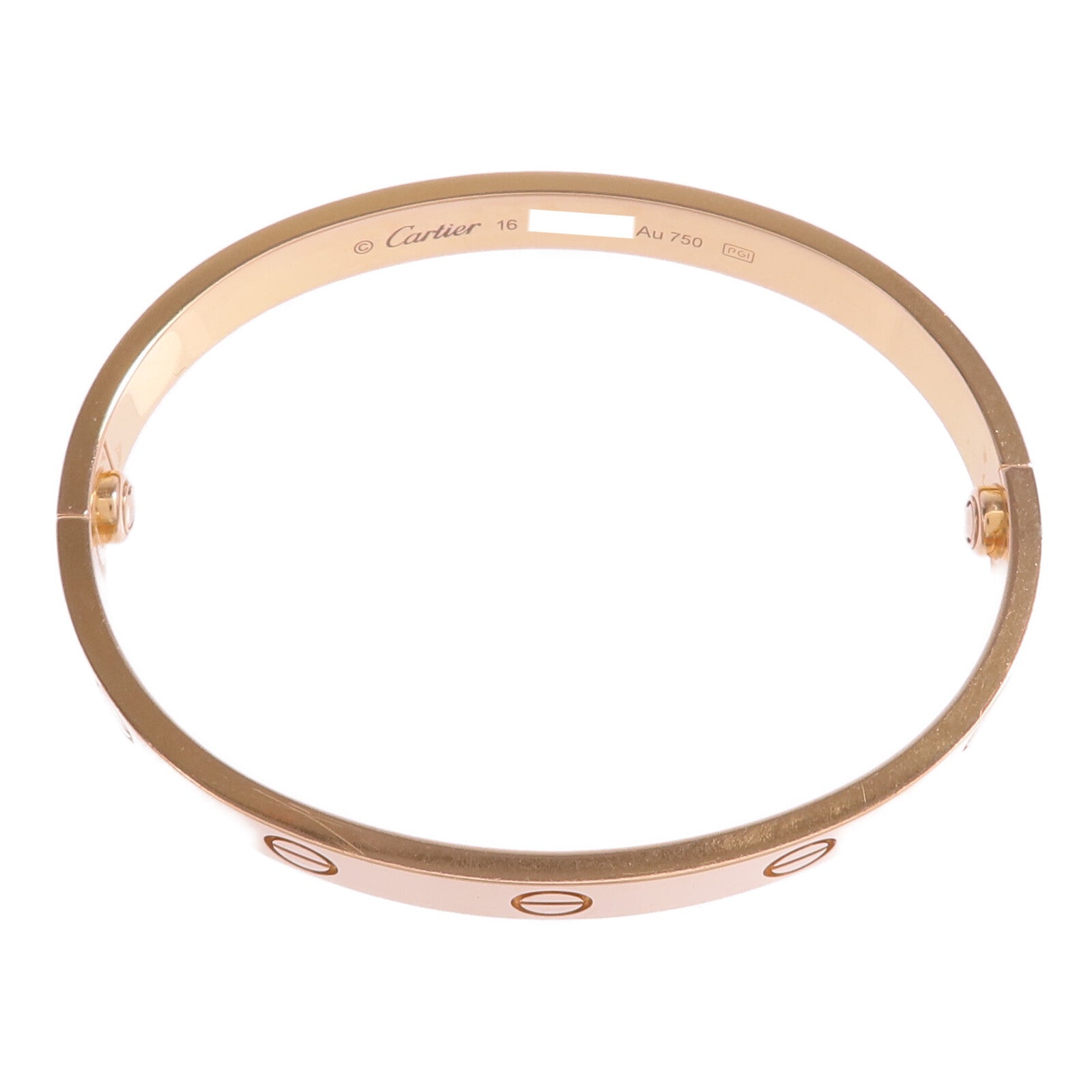 CARTIER 18K玫瑰金Love Bracelet手鐲Cartier#16
