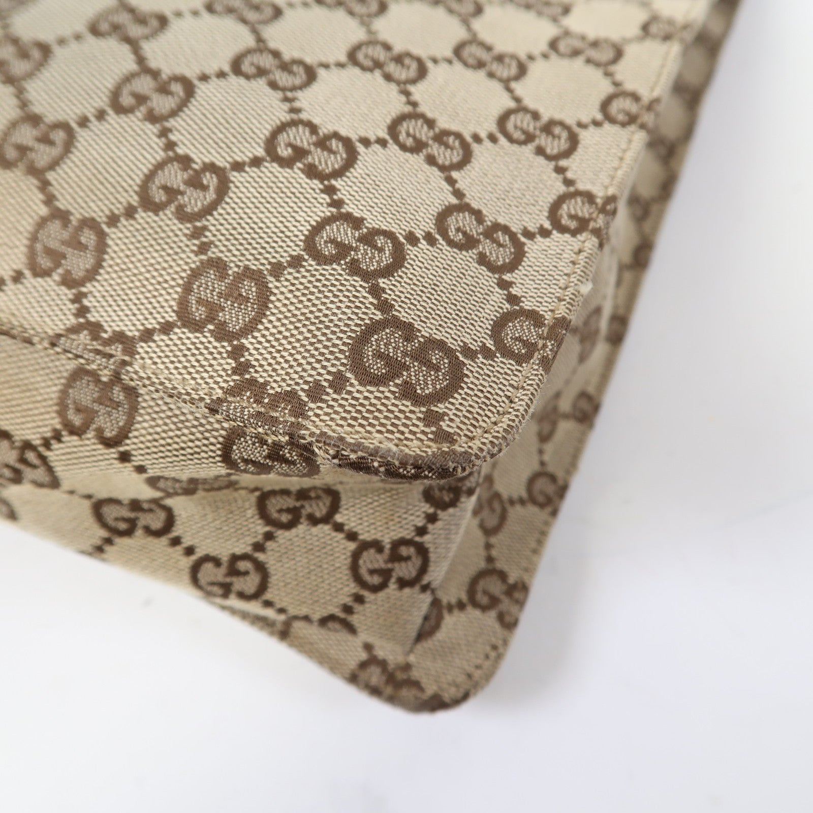 GUCCI 帆布Shoulder Bag金扣肩背袋啡色