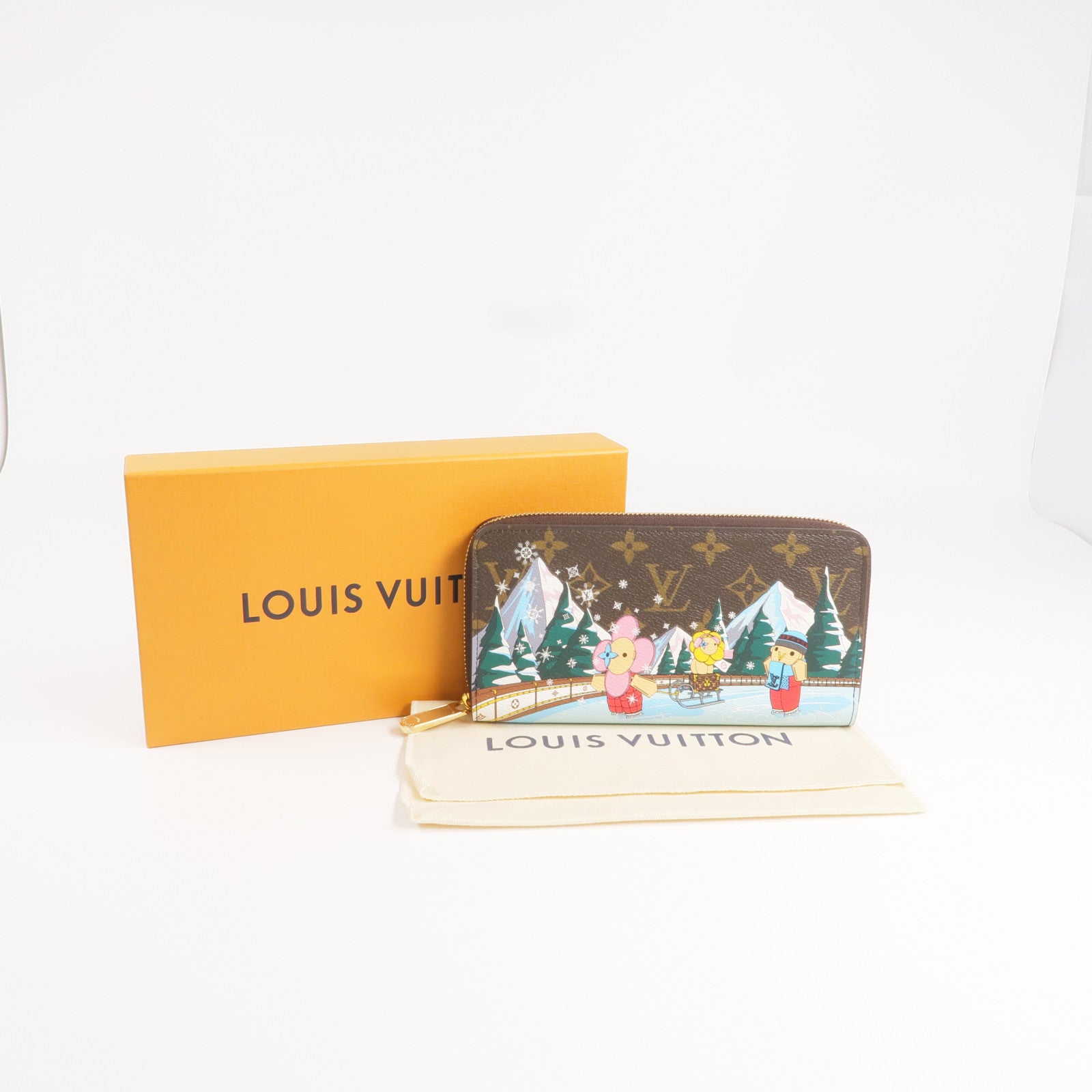 LOUIS VUITTON Monogram Animation Alpine Zippy Wallett金扣長錢包