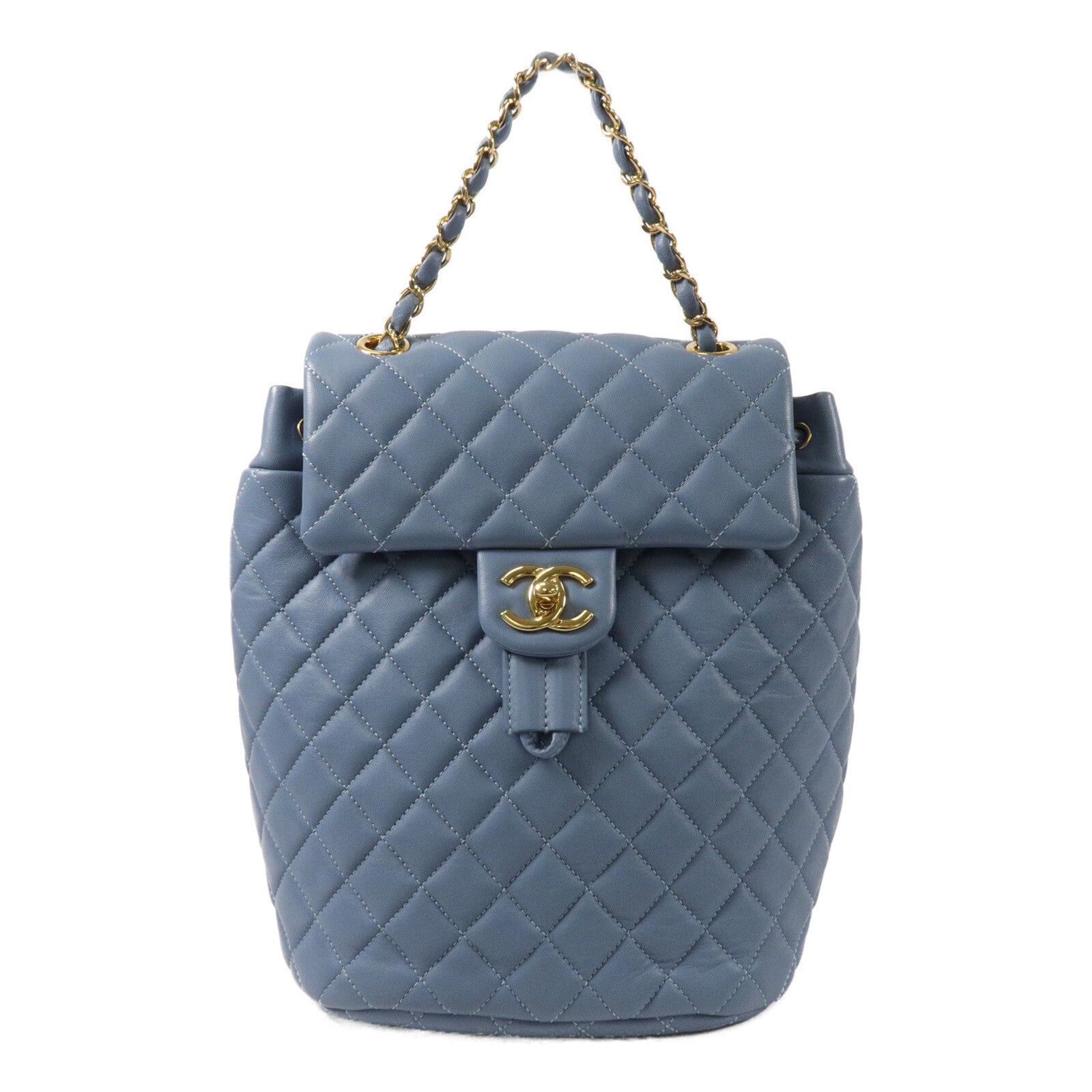CHANEL 羊皮皮革Urban Spirit Backpack鏈帶背包