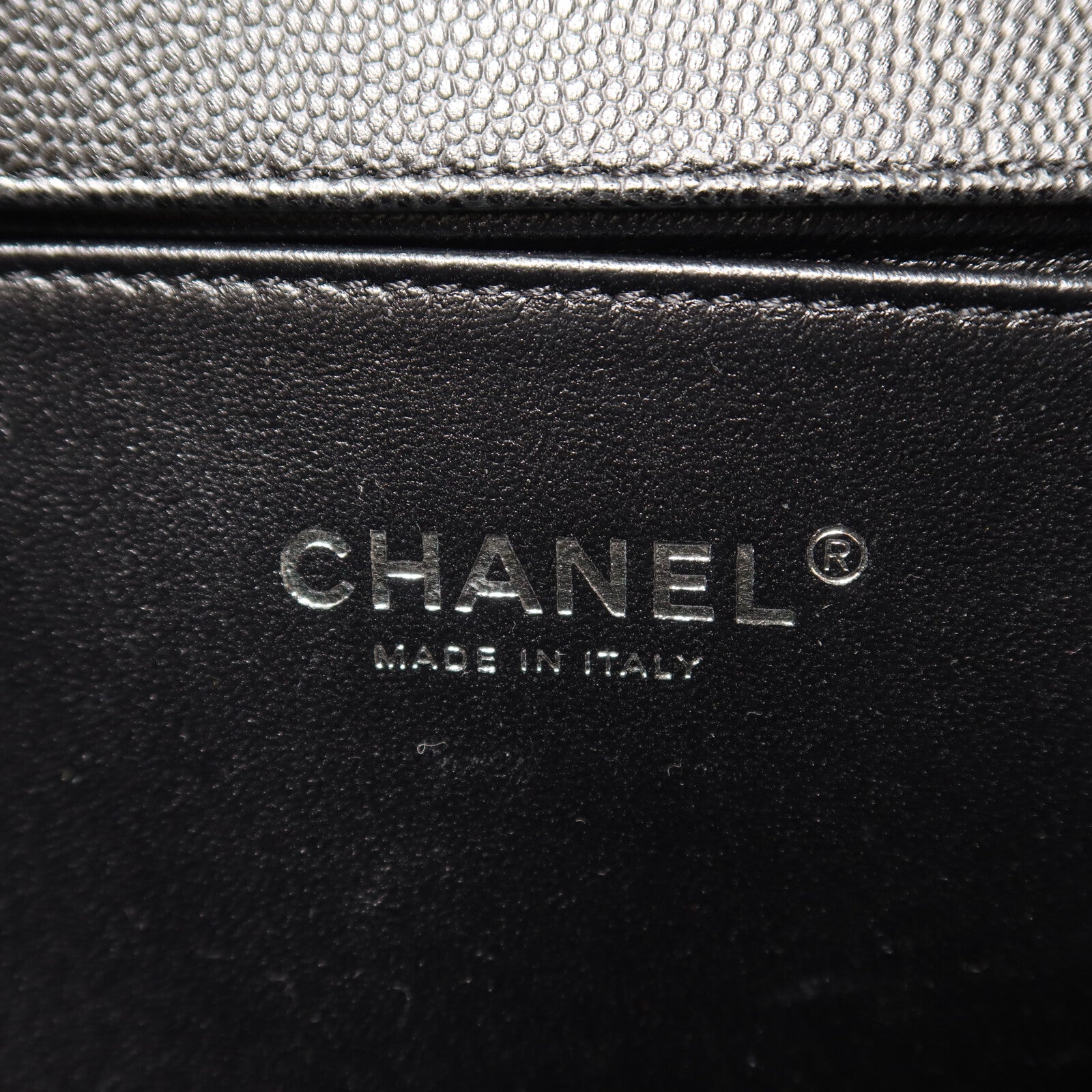 CHANEL 牛皮皮革Boy 25鏈帶手挽肩背兩用袋