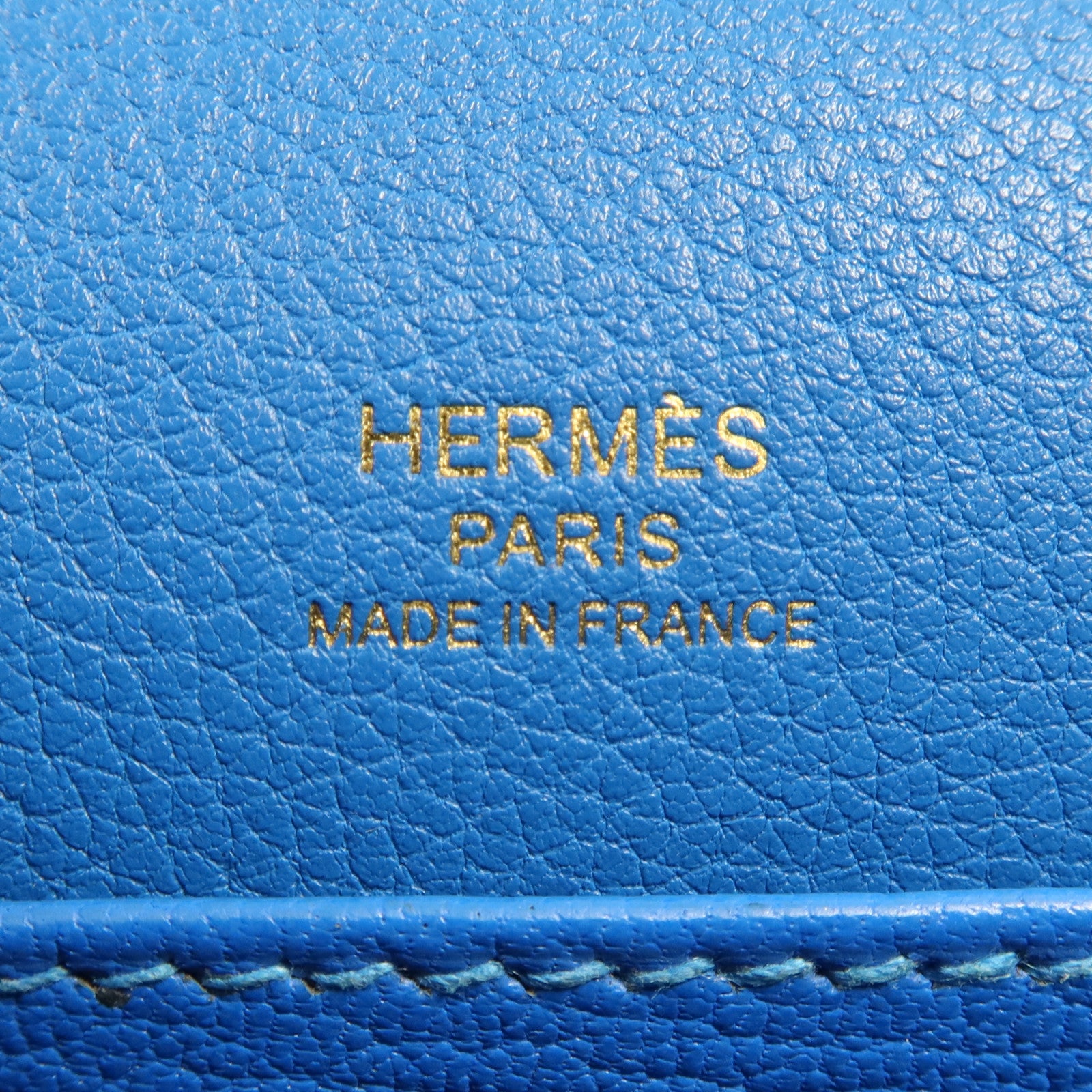 HERMES Evercolor皮革Roulis Mini金扣肩背袋Blue Zanzibar
