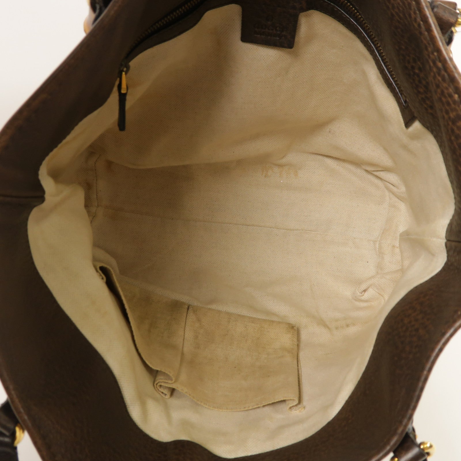 GUCCI GG GHW Banboo Tote Bag Canvas Leather 353125 Brown