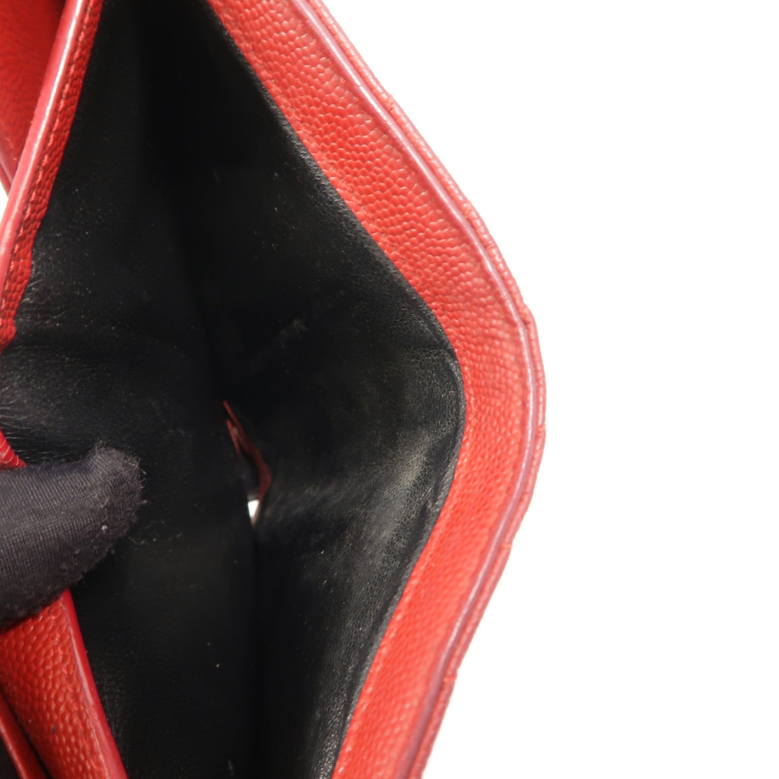 SAINT LAURENT 羊皮皮革Cassandre Compact Tri Fold錢包