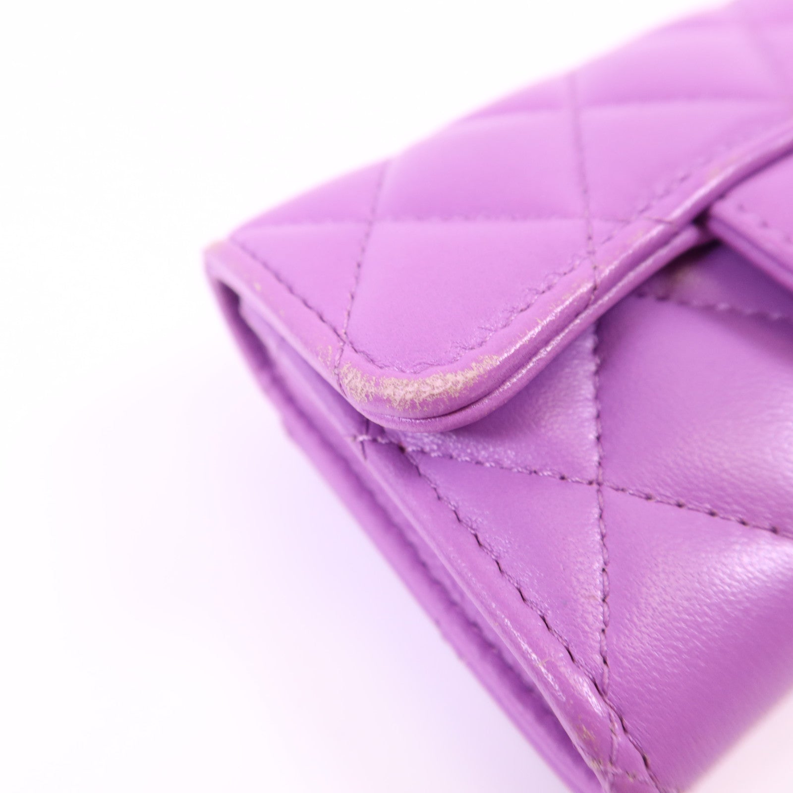 CHANEL 羊皮皮革Card Case銀扣卡片套