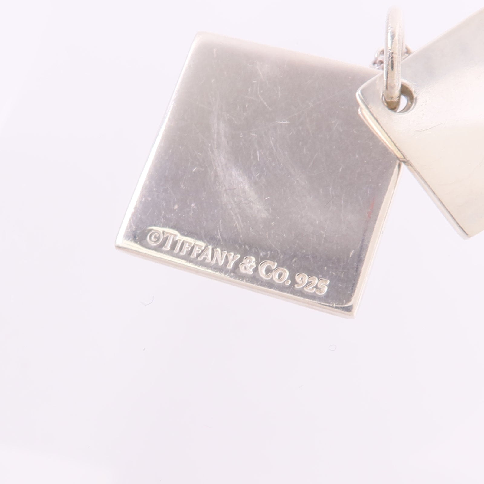 TIFFANY＆CO 925純銀Double Square Pendant項鍊