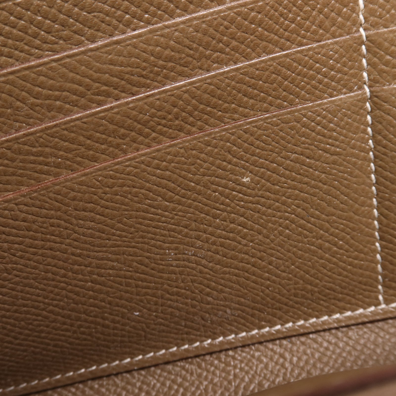 HERMES Epsom皮革Kelly Wallet銀扣長錢包Etoupe