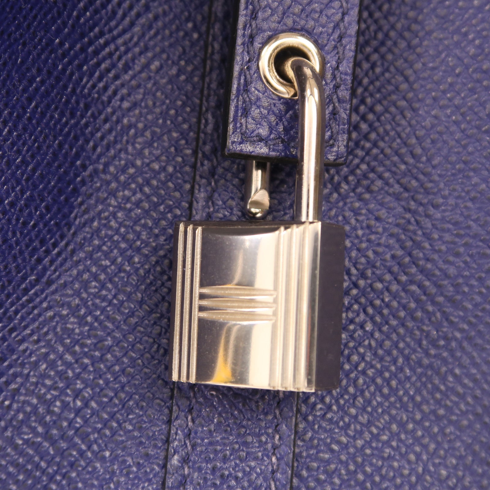 HERMES Epsom皮革Picotin MM銀扣手挽袋Bleu Encre