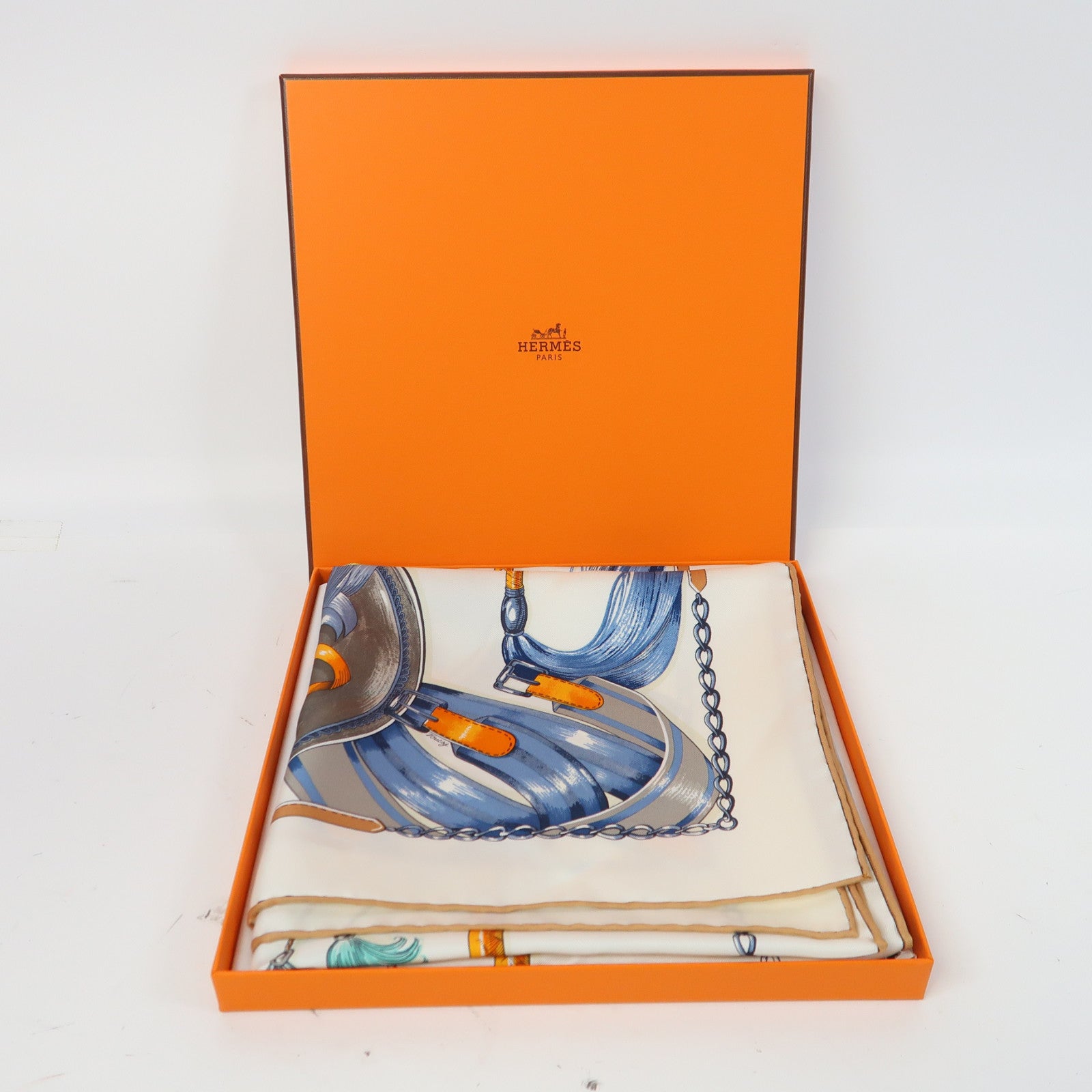 HERMES 絲質Scarf圍巾彩色