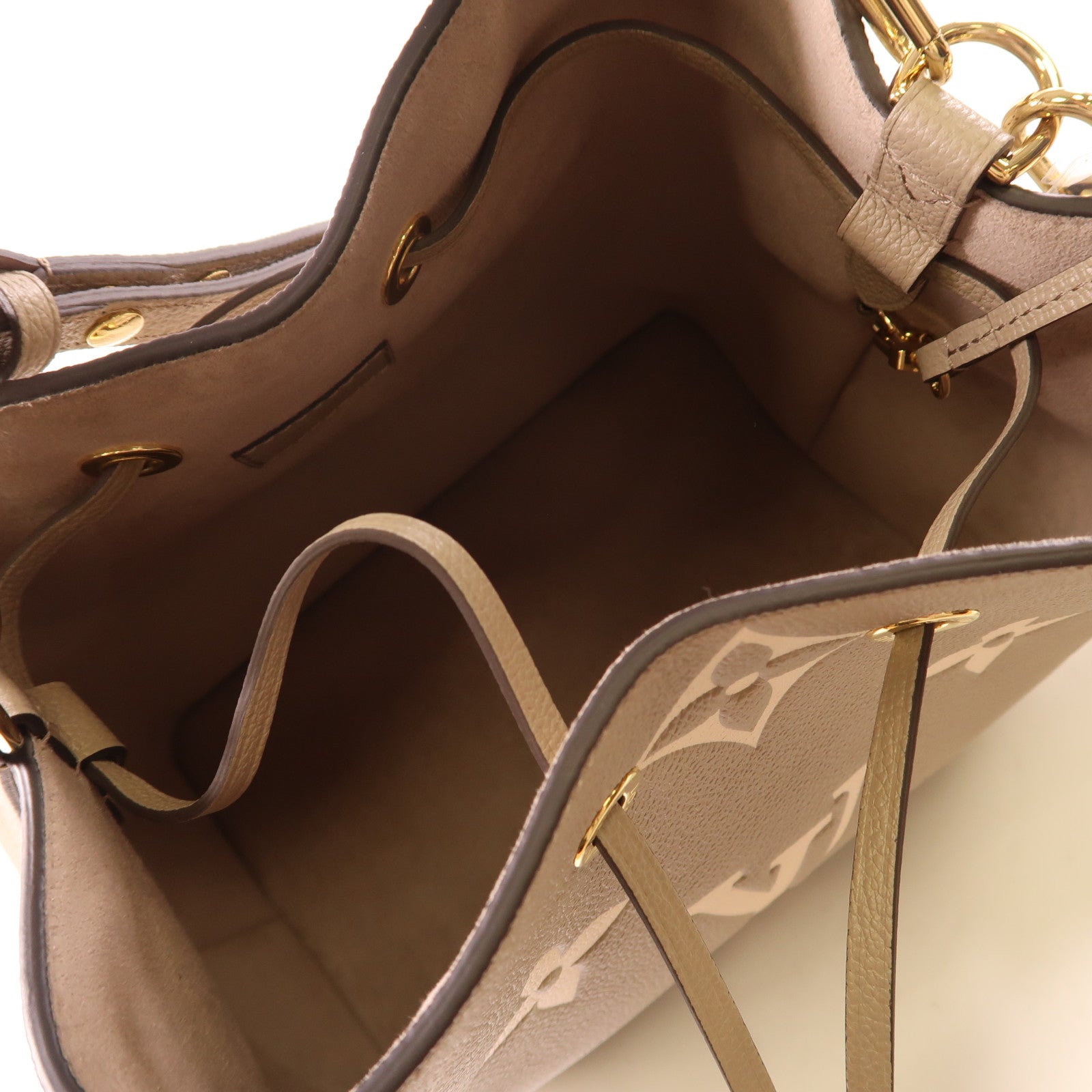 LOUIS VUITTON Monogram Empreinte Neo Noe MM金扣手挽肩背兩用袋