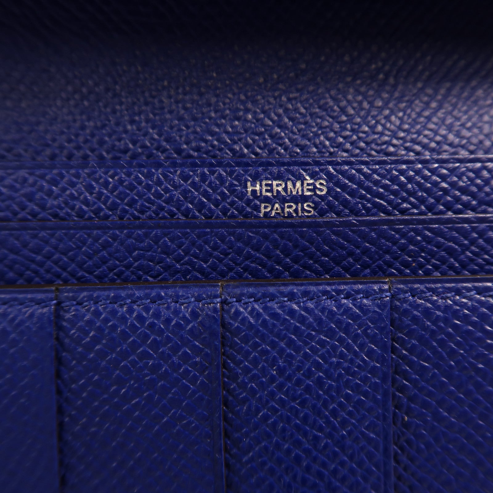 HERMES 【激減優惠】Epsom皮革Bearn Long Wallet銀扣長錢包