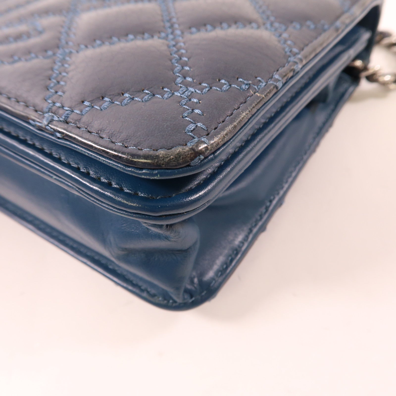 CHANEL 牛皮皮革WOC Wallet On Chain銀扣鏈帶肩背袋