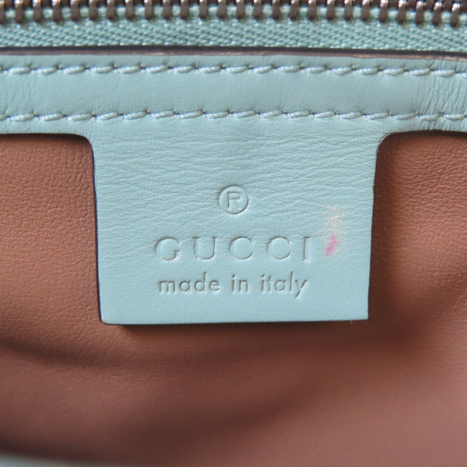 GUCCI 【激減優惠】蛇皮皮革GG Marmont銀扣鏈帶肩背袋淺綠色