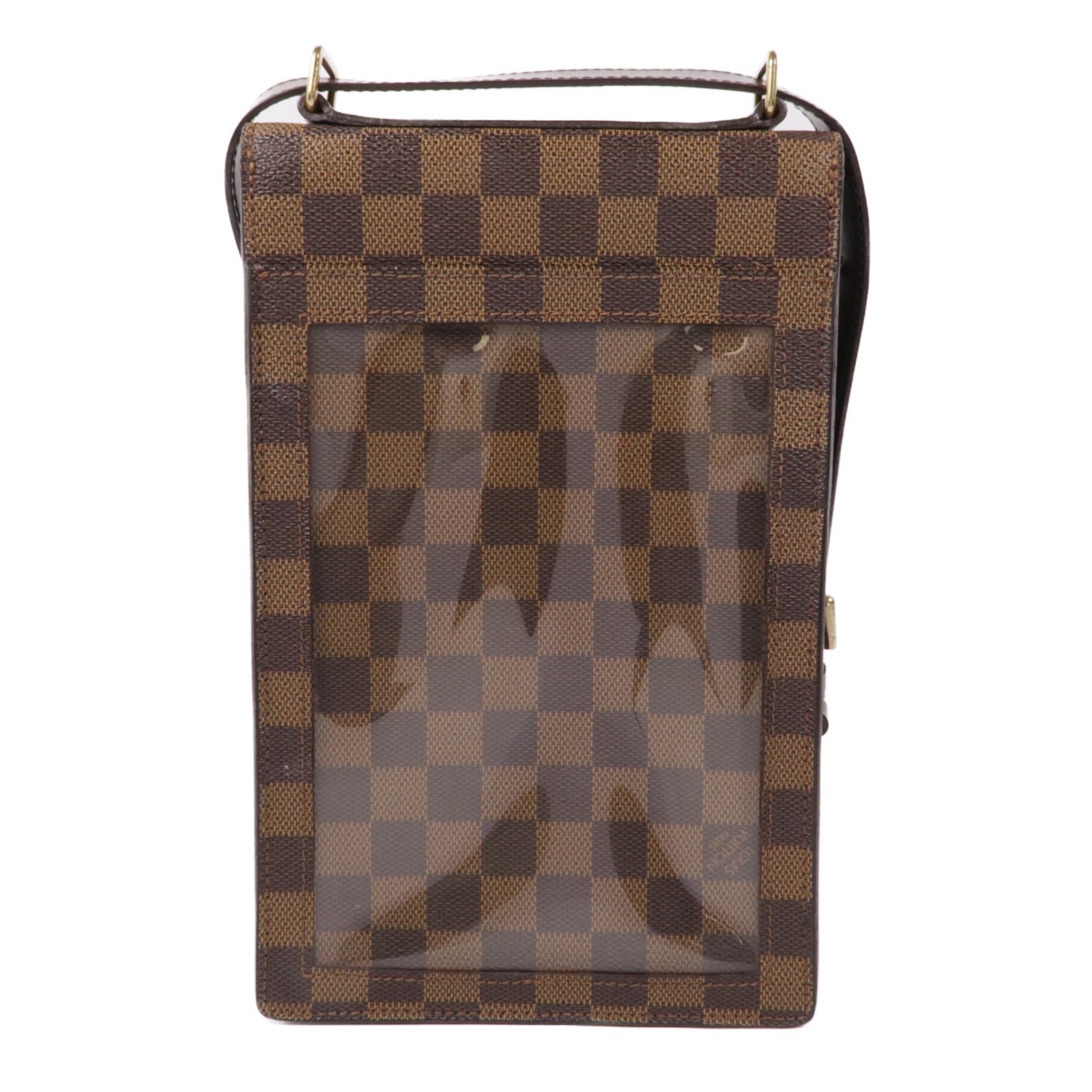 LOUIS VUITTON Damier Portobello金扣肩背袋棕色