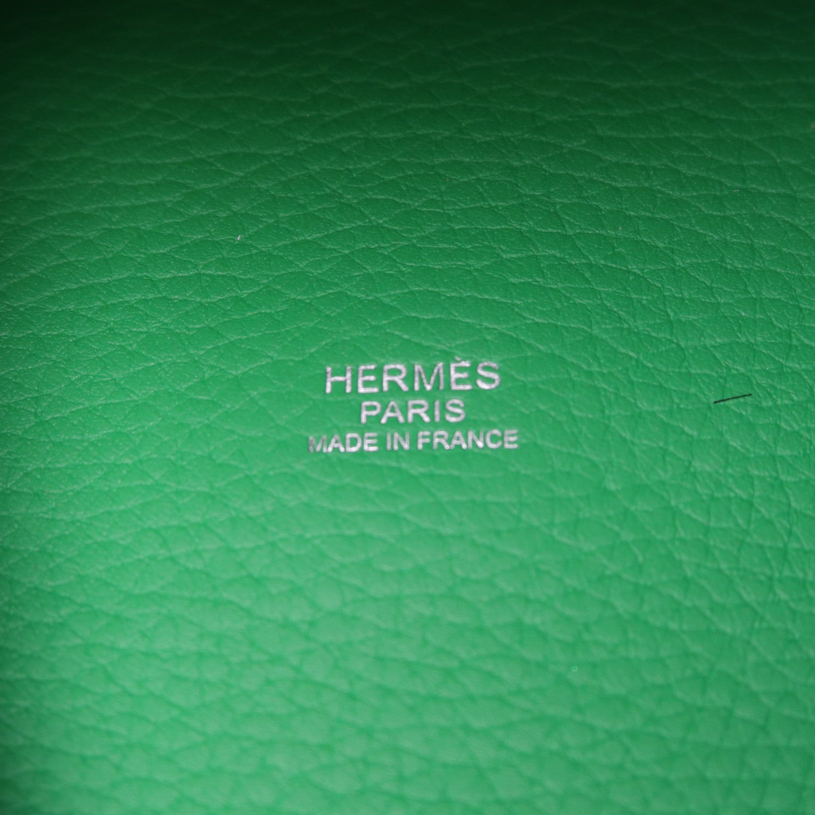 HERMES Clemence皮革Picotin GM銀扣手挽袋Bamboo