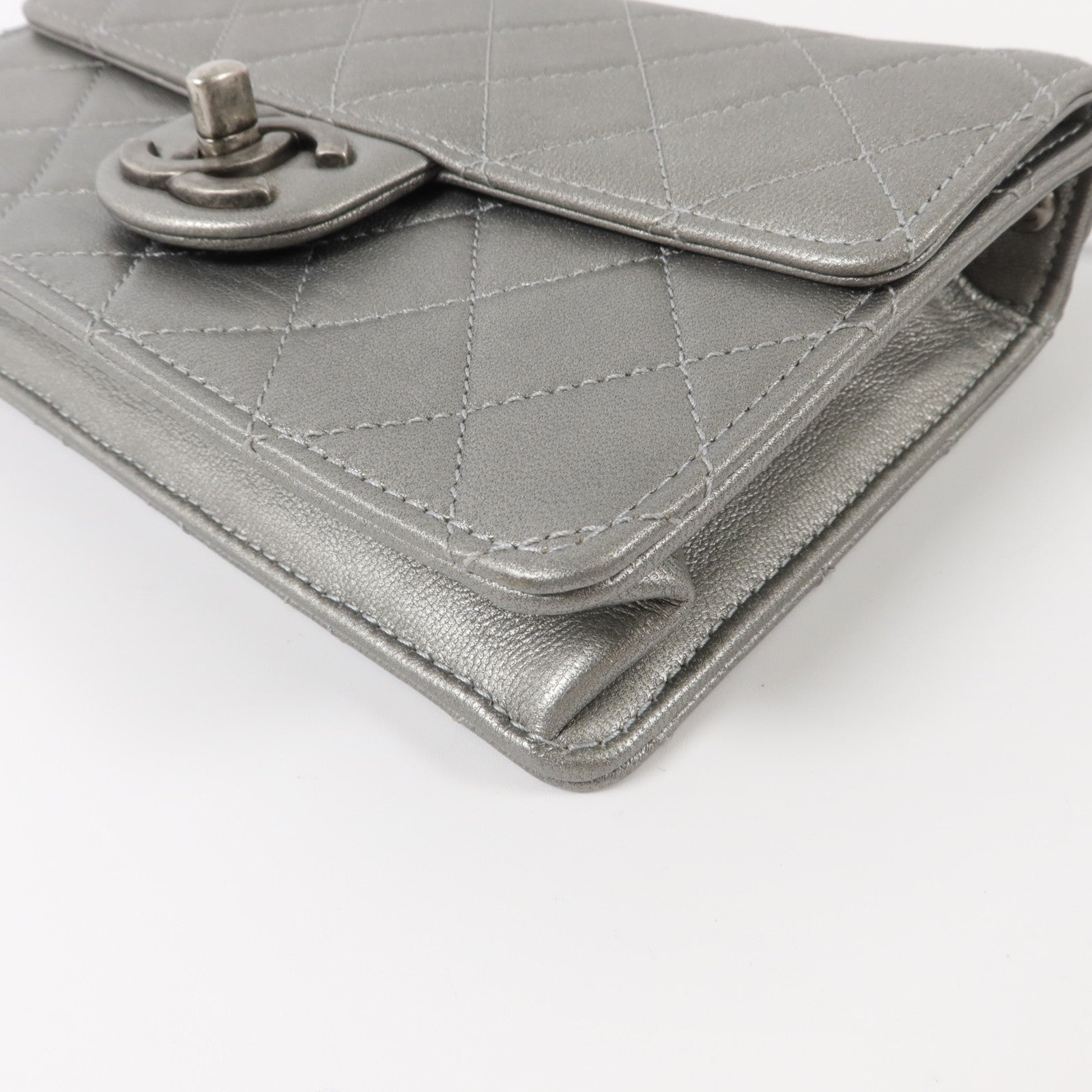 CHANEL 牛皮皮革Matelasse Small Flap Bag鏈帶肩背袋