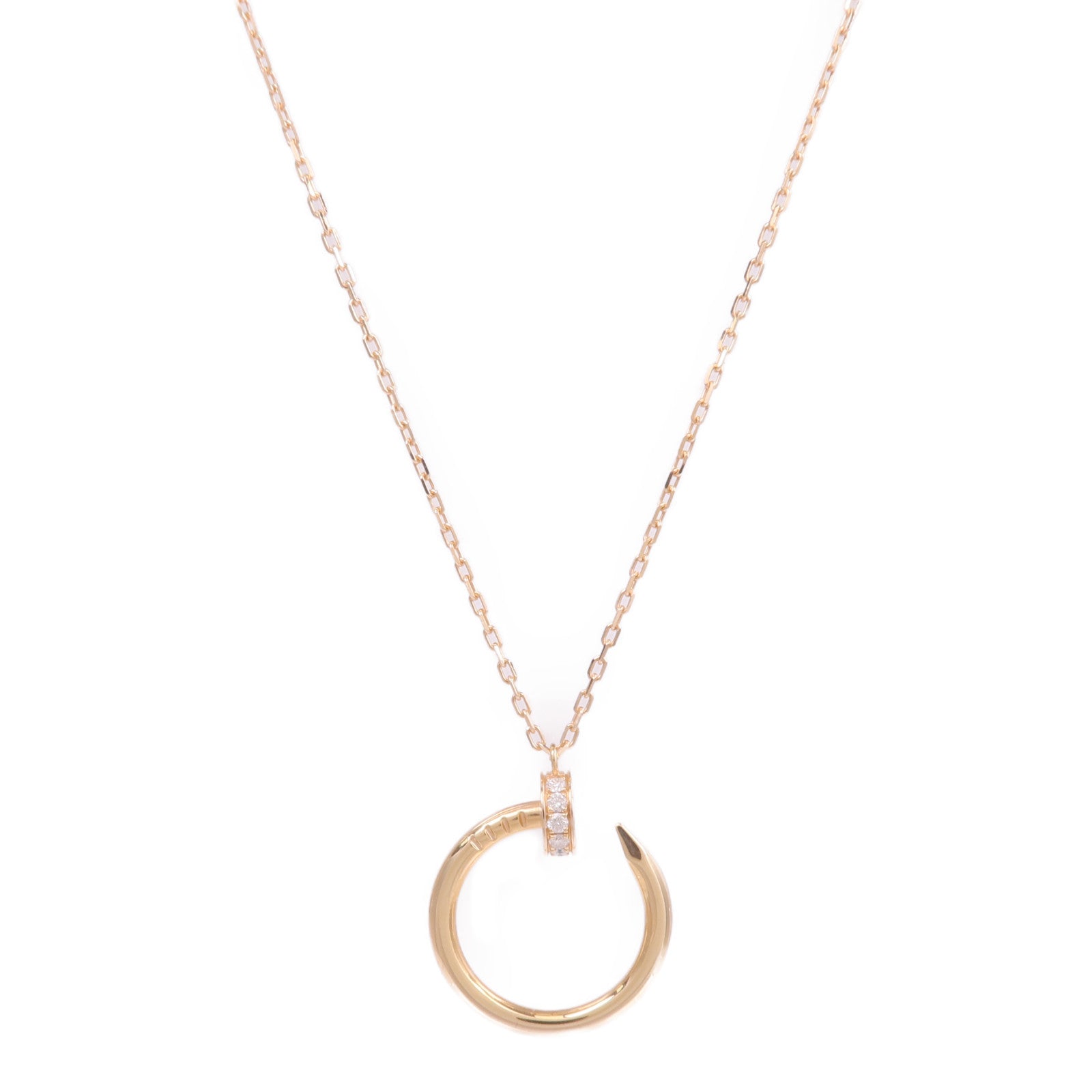 CARTIER 18K玫瑰金Juste Un Clou Necklace鑽石項鍊