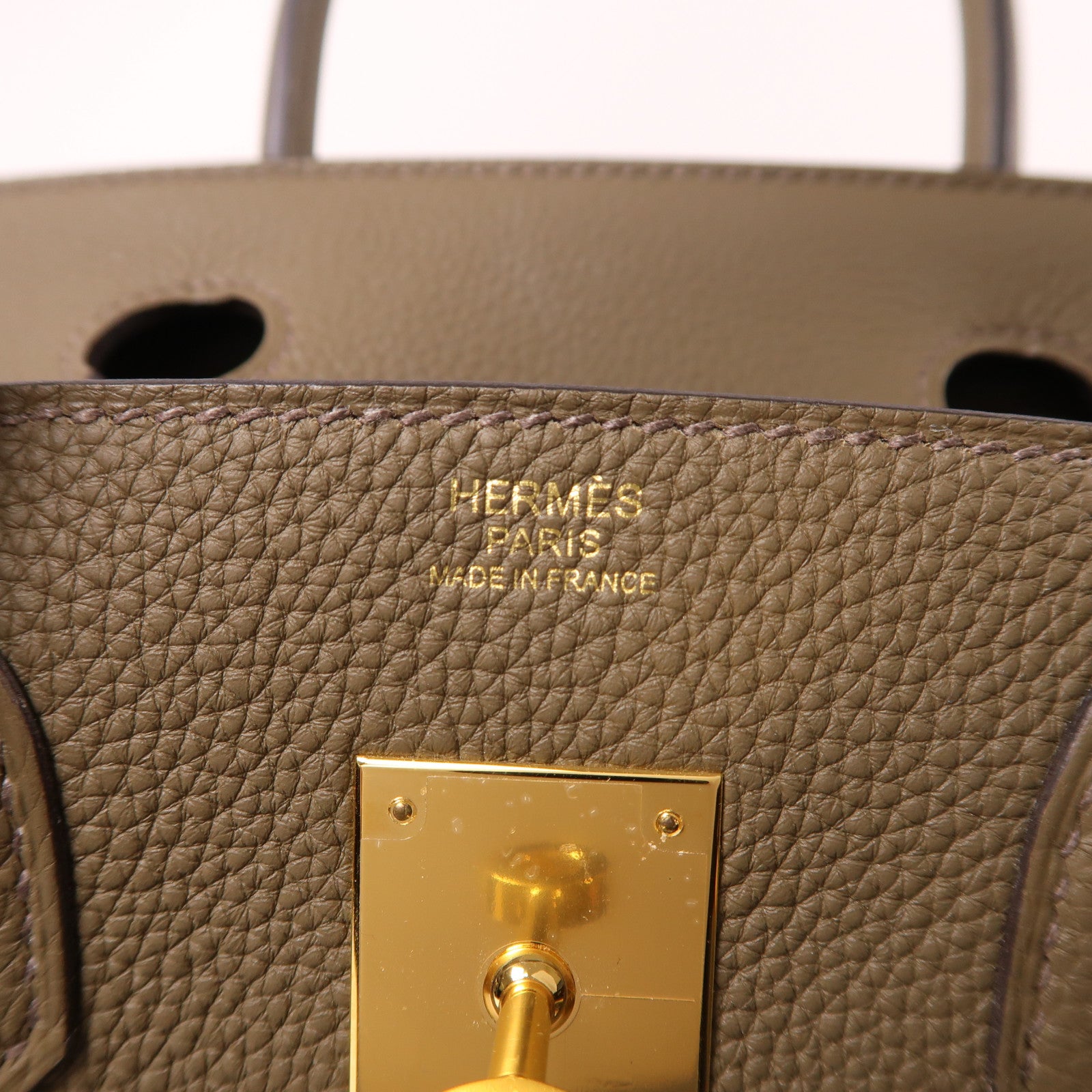 HERMES Togo皮革Birkin 30金扣手挽袋