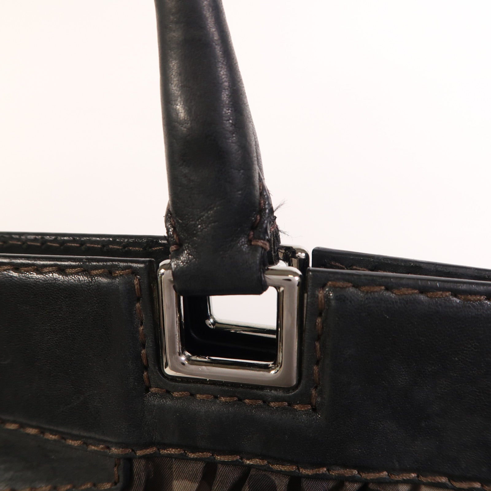 PRADA 尼龍2 Way Shoulder銀扣手挽肩背兩用袋