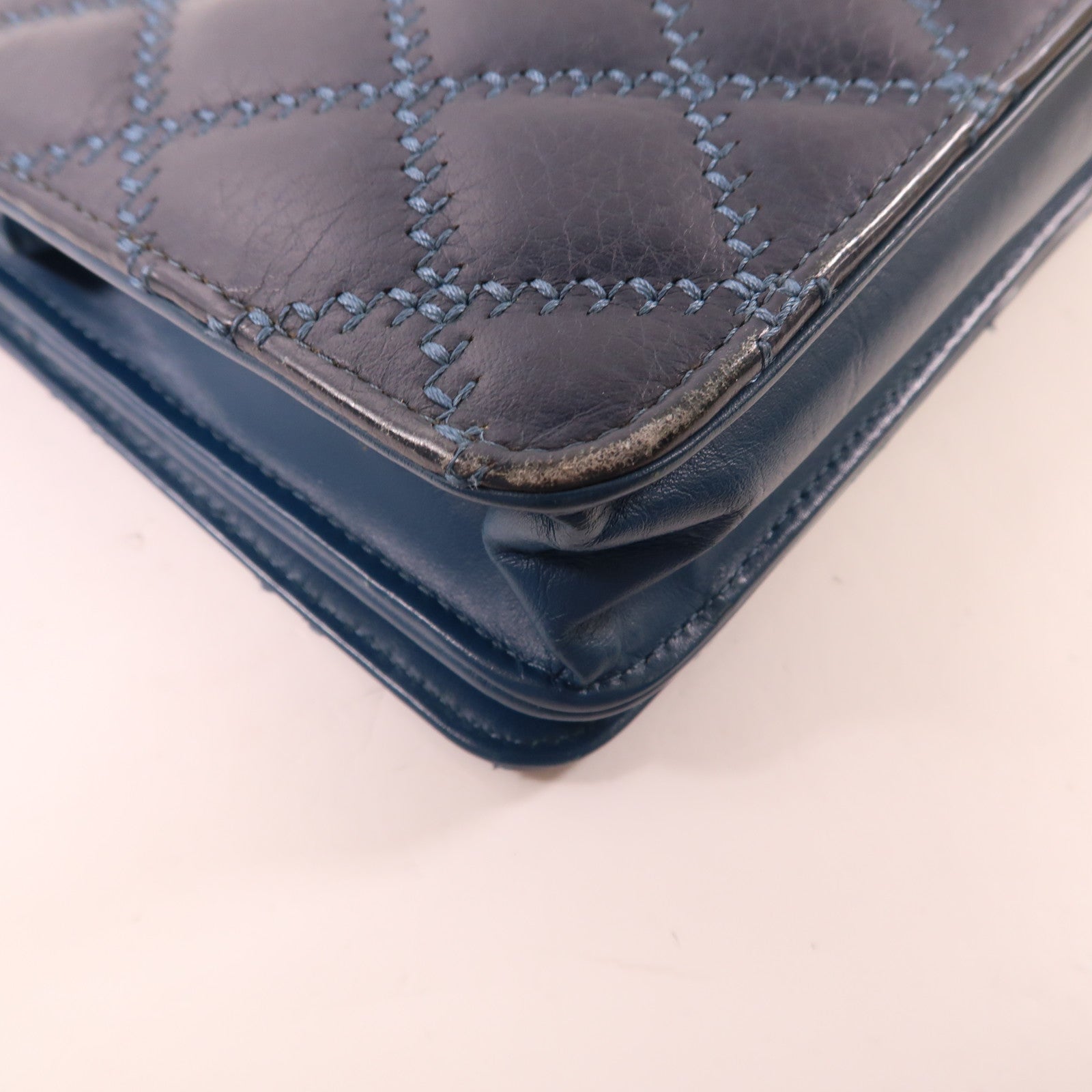 CHANEL 牛皮皮革WOC Wallet On Chain銀扣鏈帶肩背袋