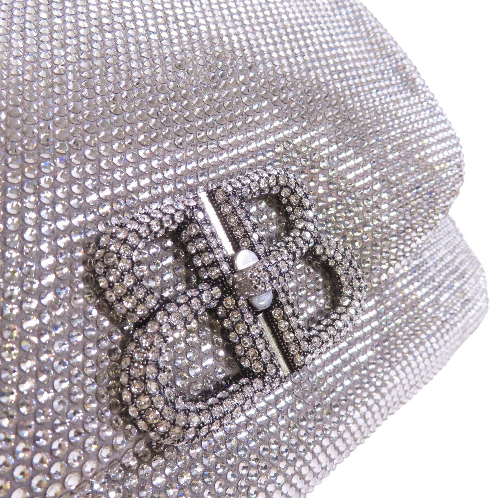 BALENCIAGA 水鑽Monaco Small Bag銀扣肩背袋