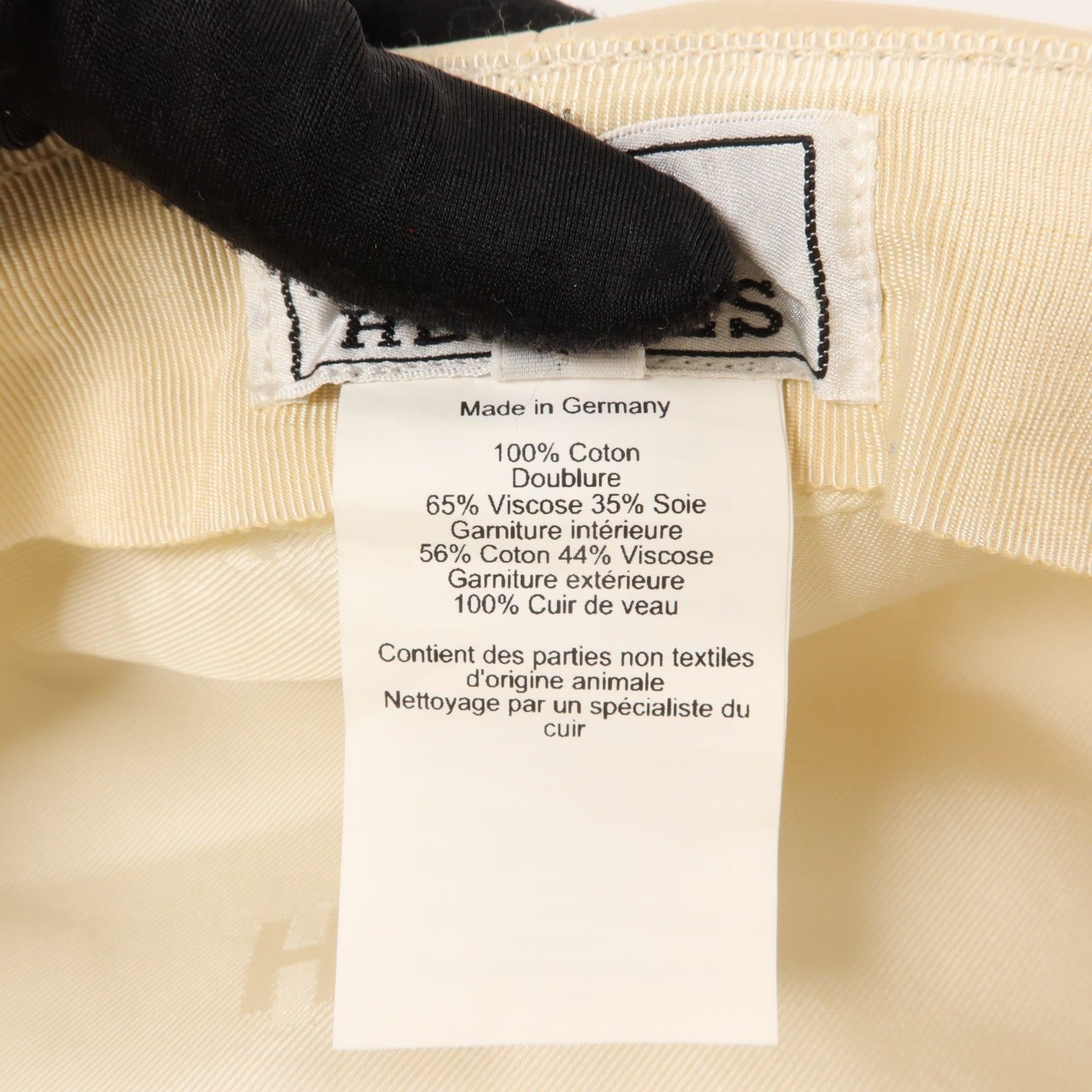 HERMES 棉質/Swift皮革Deauvilla Pleiu Air Cap帽子Dune