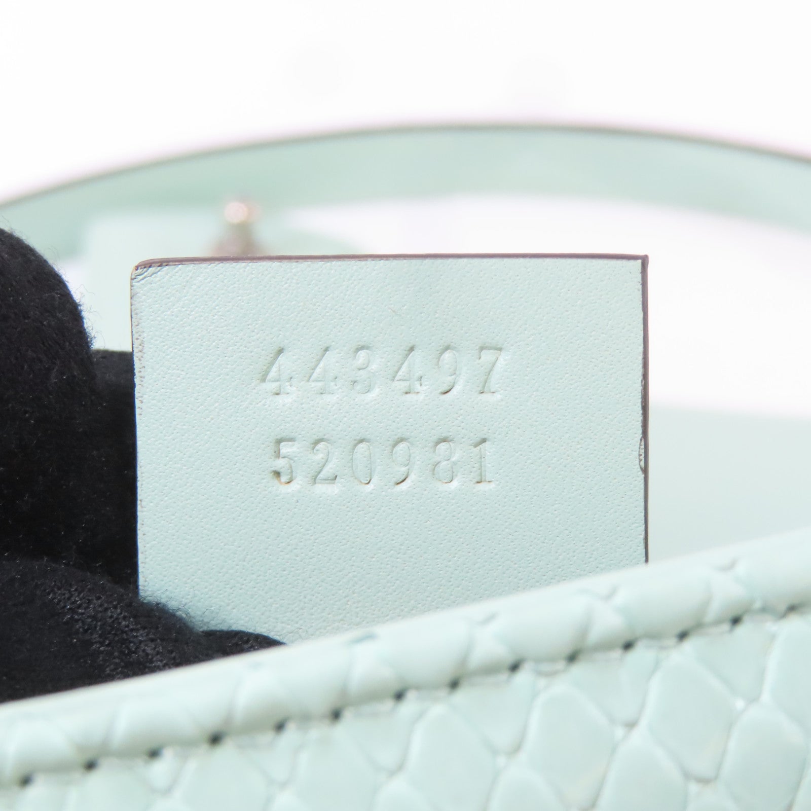 GUCCI 【激減優惠】蛇皮皮革GG Marmont銀扣鏈帶肩背袋淺綠色