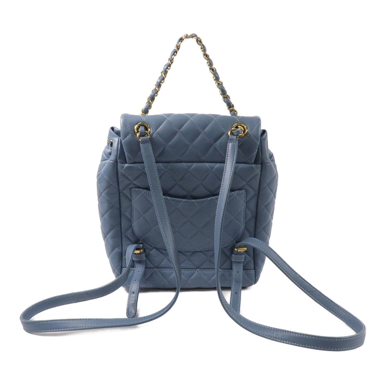CHANEL 羊皮皮革Urban Spirit Backpack鏈帶背包