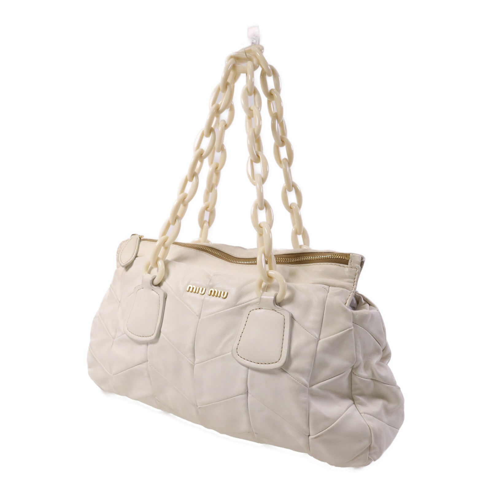 Miu Miu 羊皮皮革Shoulder Bag金扣肩背袋