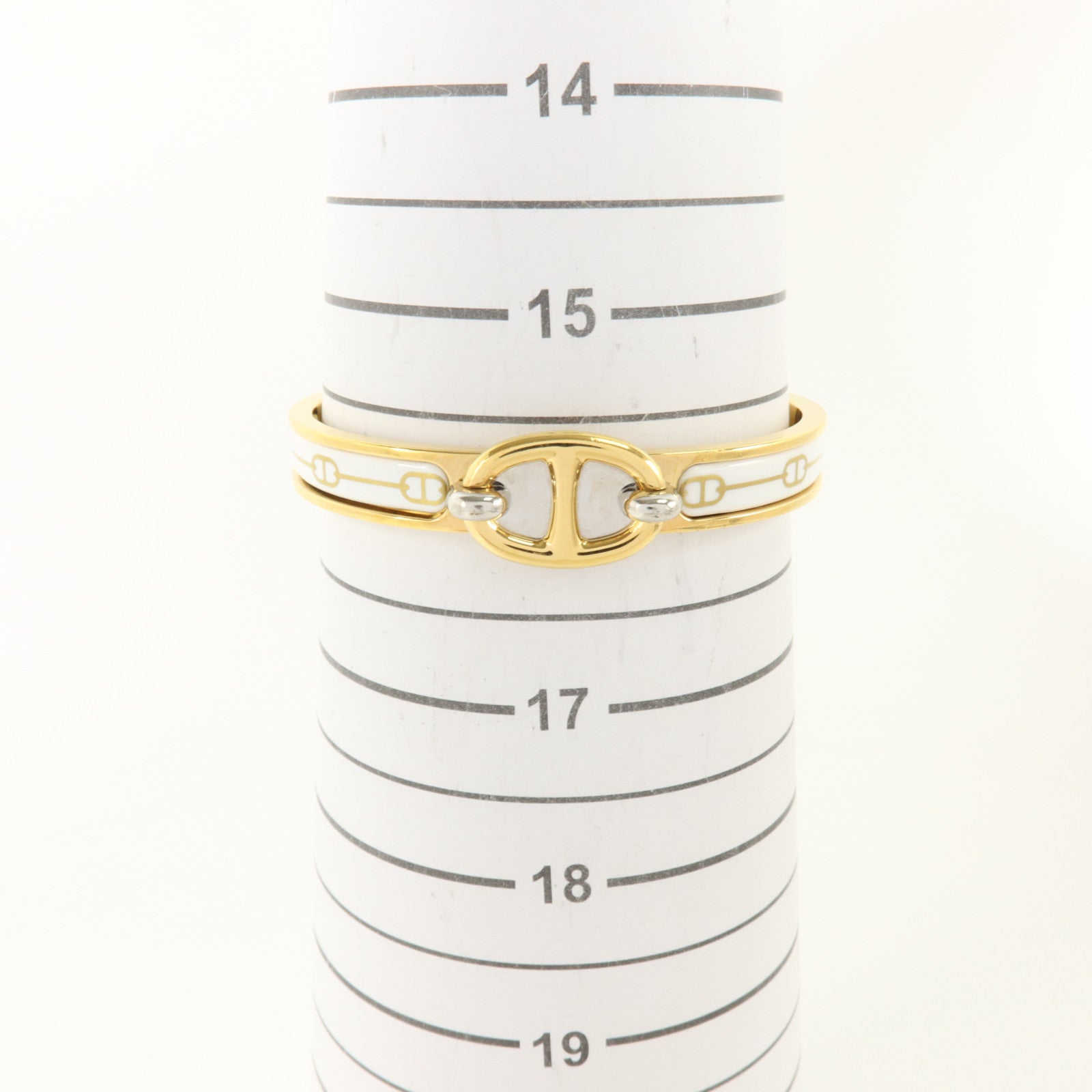 HERMES 金屬/琺瑯Mini Clic Chain D'Ancre金扣手鏈