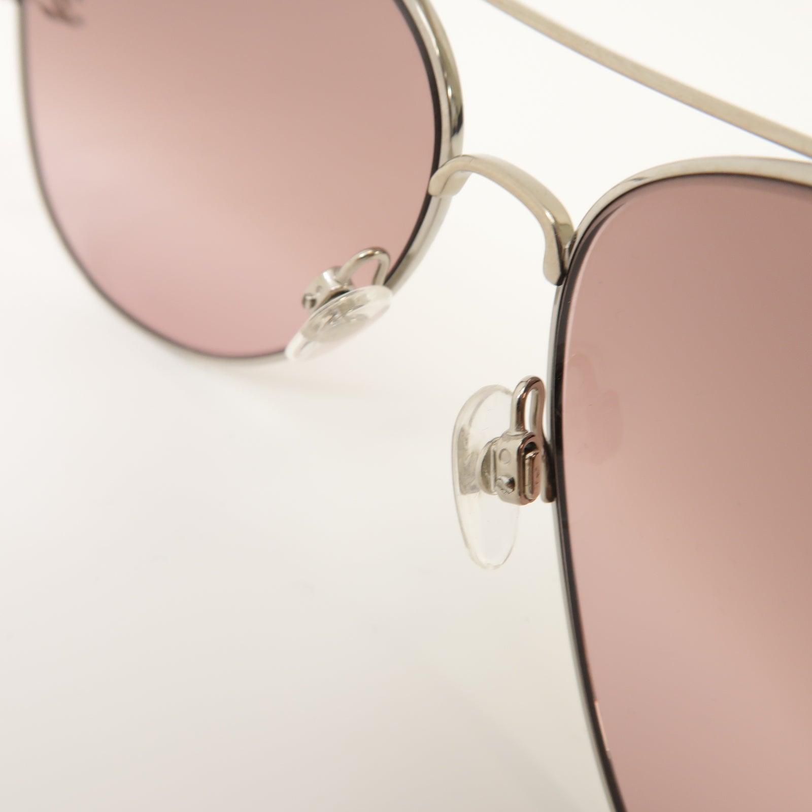 CHANEL PVC/金屬Sunglasses太陽眼鏡粉紅色/銀色