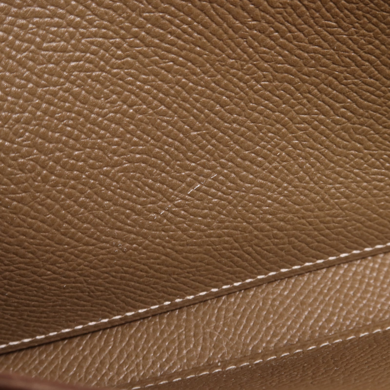 HERMES Epsom皮革Kelly Wallet銀扣長錢包Etoupe