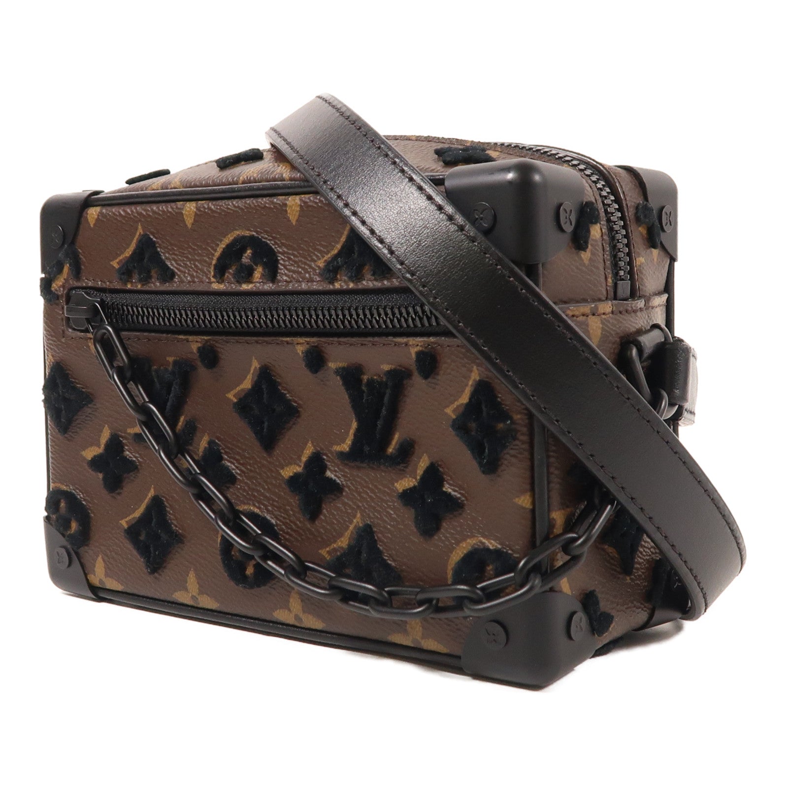 LOUIS VUITTON Monogram/Velvet Soft Trunk肩背袋