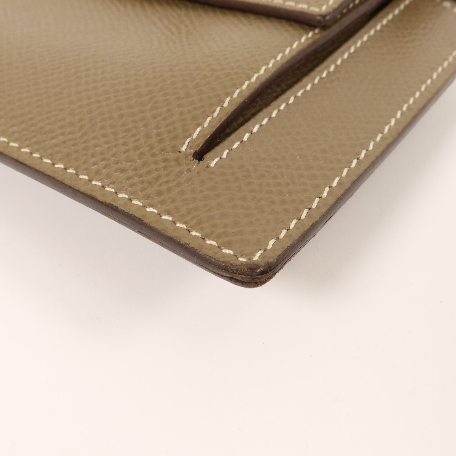 HERMES Epsom皮革Kelly Pocket Compact Wallet錢包Etoupe