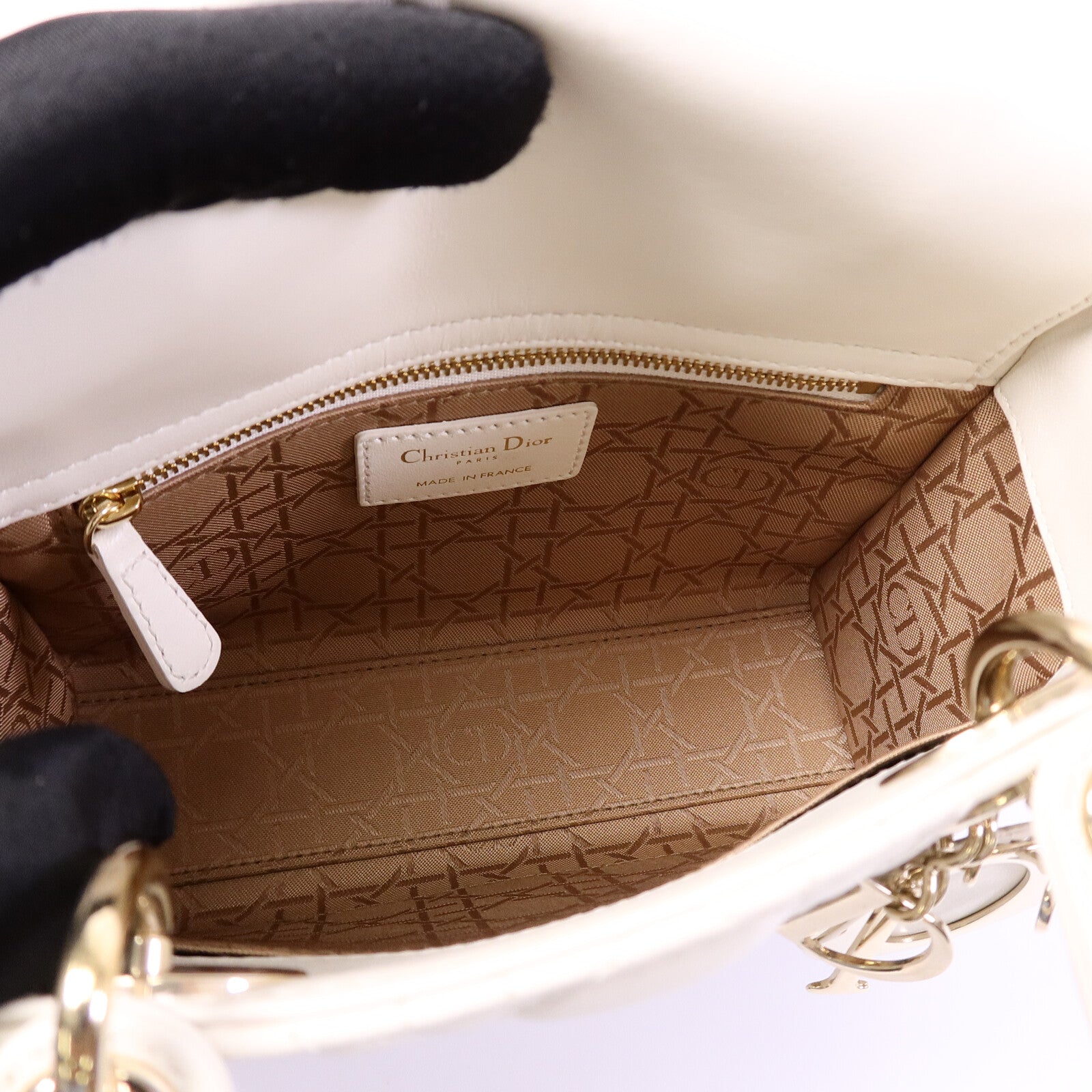 Dior 羊皮皮革Lady Dior Small手挽肩背兩用袋