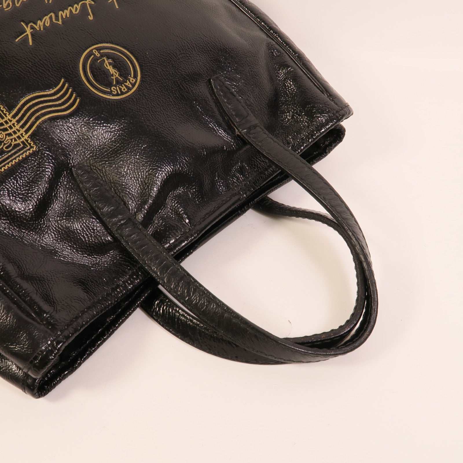 YVES SAINT LAURENT 漆皮皮革Tote Bag手挽袋