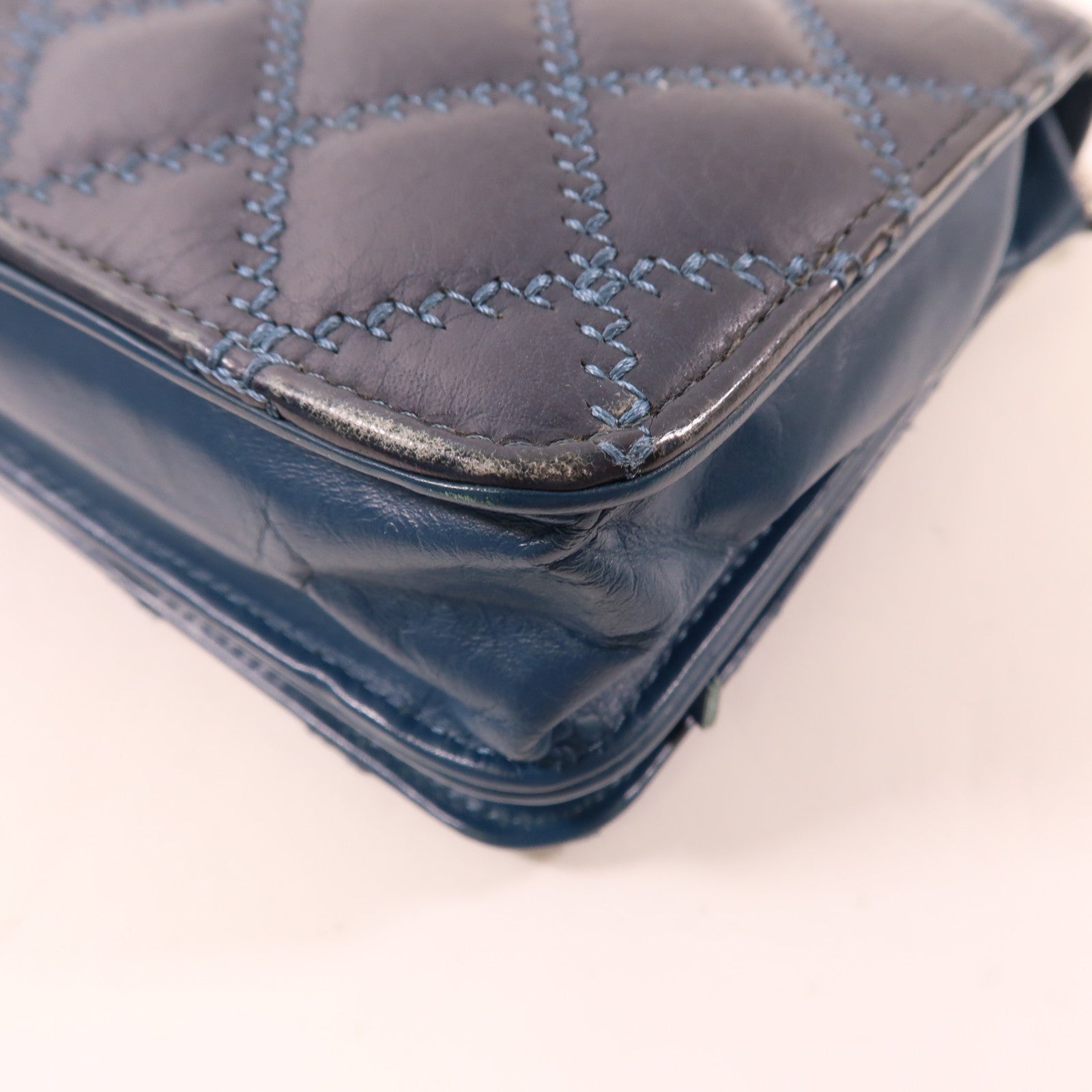 CHANEL 牛皮皮革WOC Wallet On Chain銀扣鏈帶肩背袋