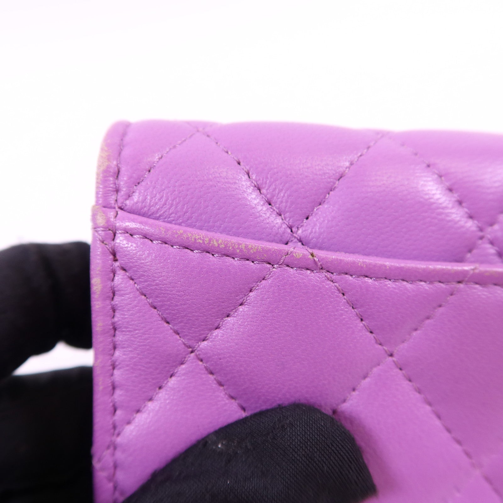 CHANEL 羊皮皮革Card Case銀扣卡片套