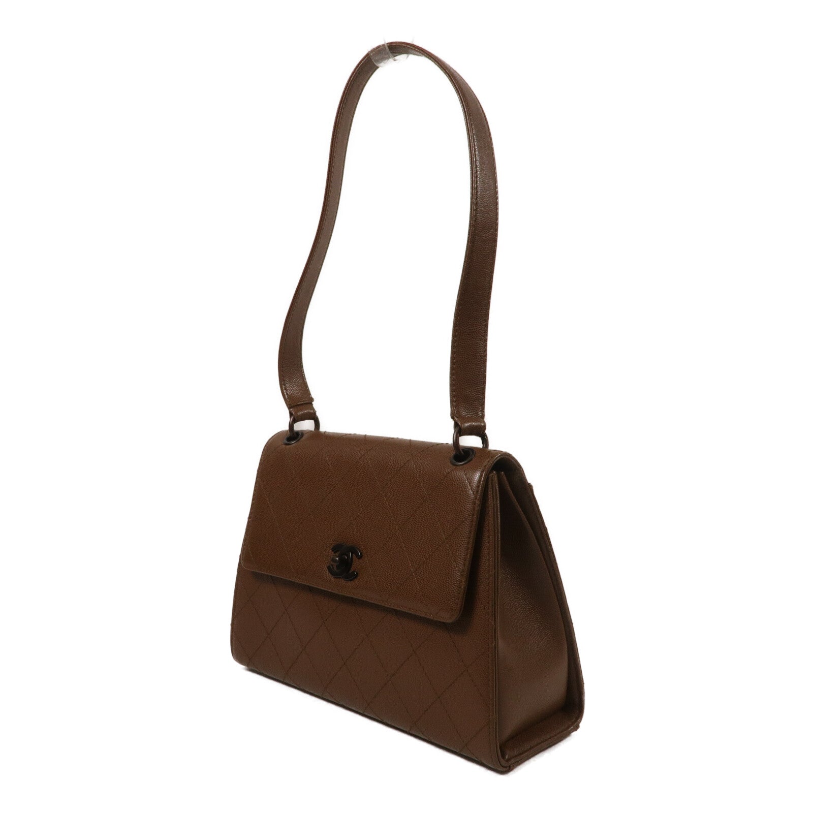 CHANEL 牛皮皮革Vintage Top Handle Kelly Flap Bag肩背袋