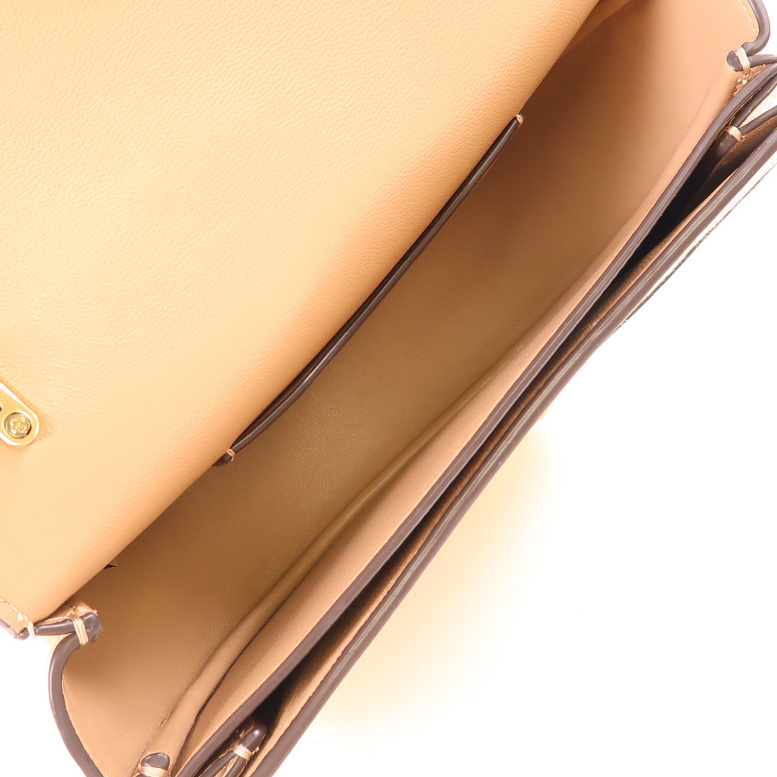 COACH 塗層帆布/皮革Chain Shoulder Bag金扣鏈帶肩背袋