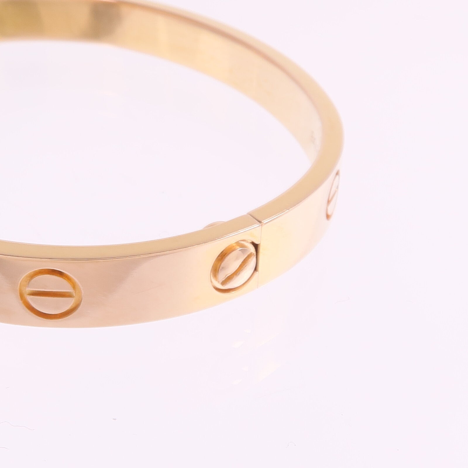CARTIER 18K玫瑰金Love Bracelet手鐲Cartier#16