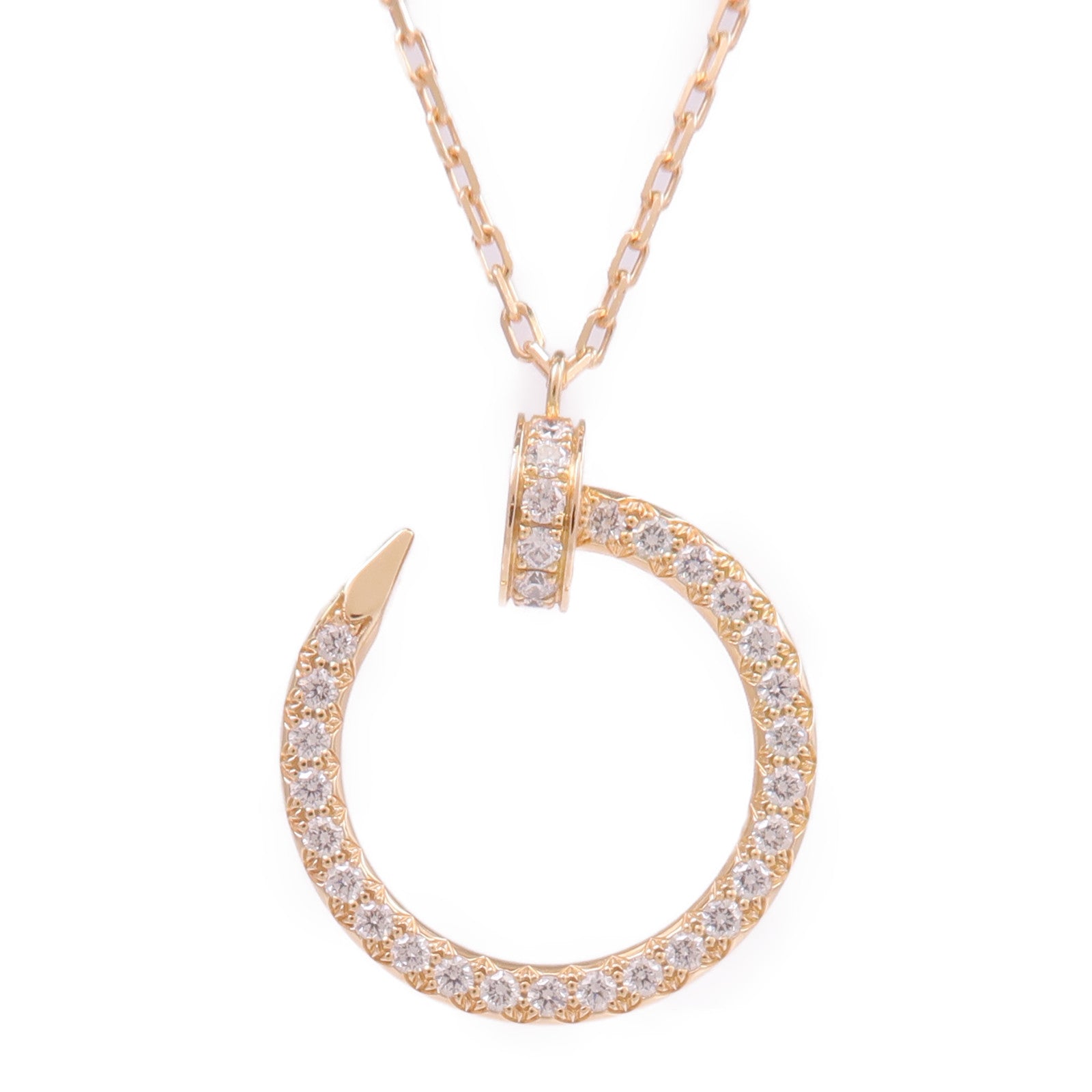 CARTIER 18K玫瑰金Juste Un Clou Necklace鑽石項鍊