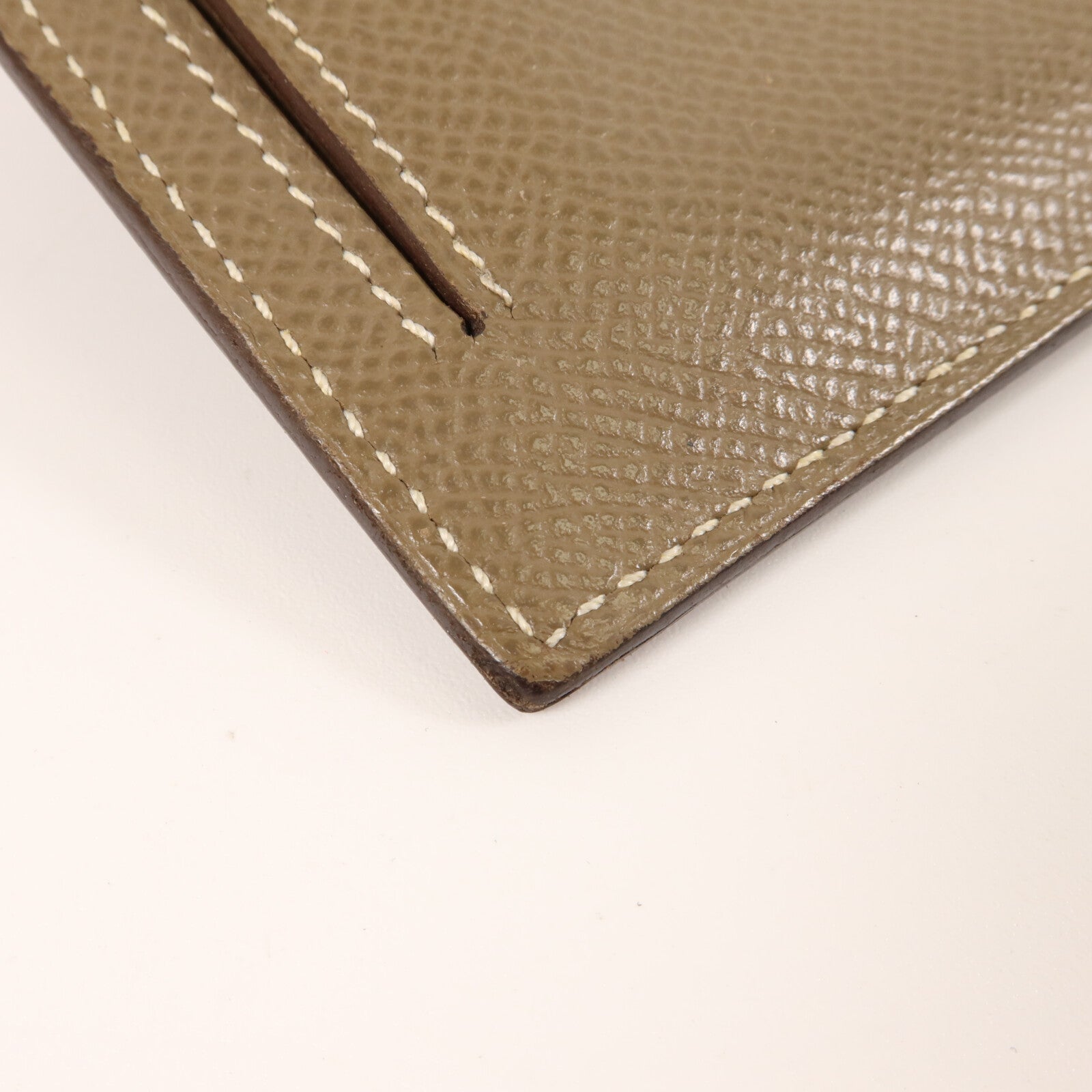 HERMES Epsom皮革Kelly Pocket Compact Wallet錢包Etoupe