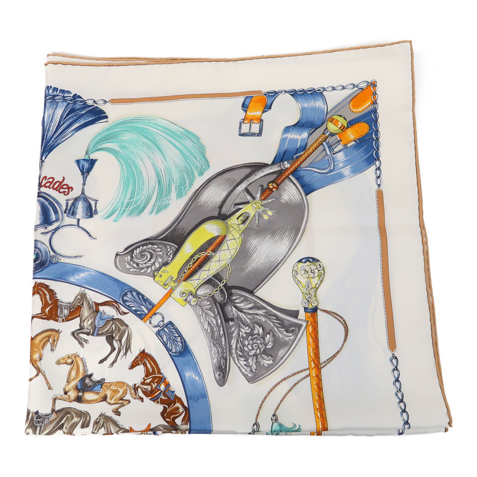 HERMES 絲質Scarf圍巾彩色