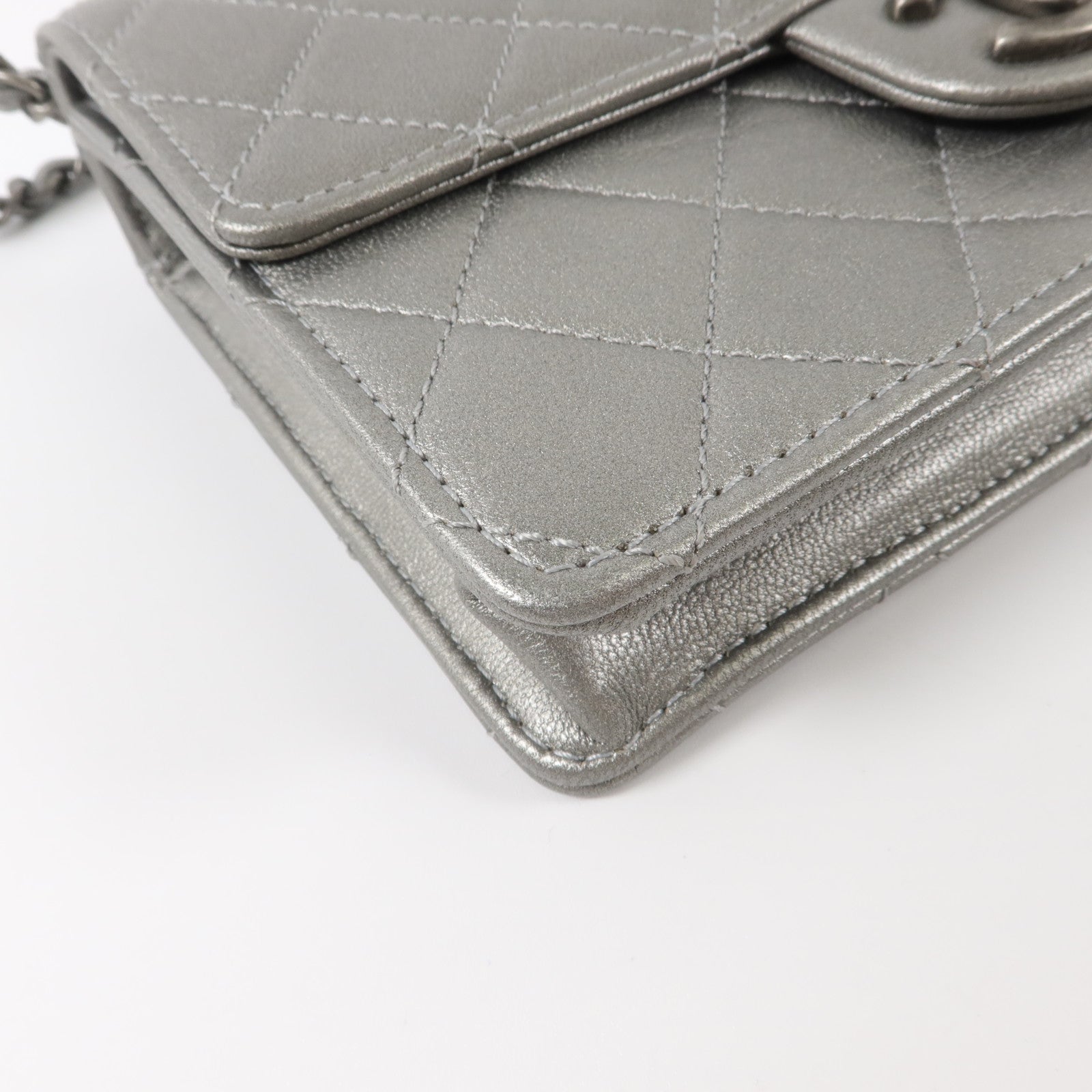 CHANEL 牛皮皮革Matelasse Small Flap Bag鏈帶肩背袋