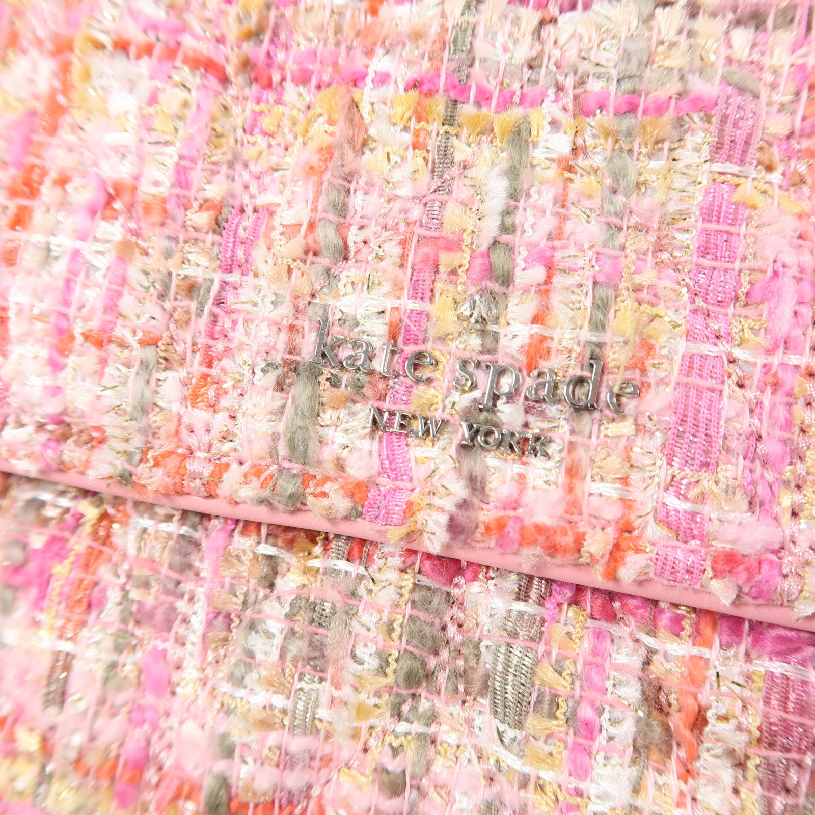 Kate Spade 【激減優惠】Tweed Shoulder Bag銀扣鏈帶肩背袋