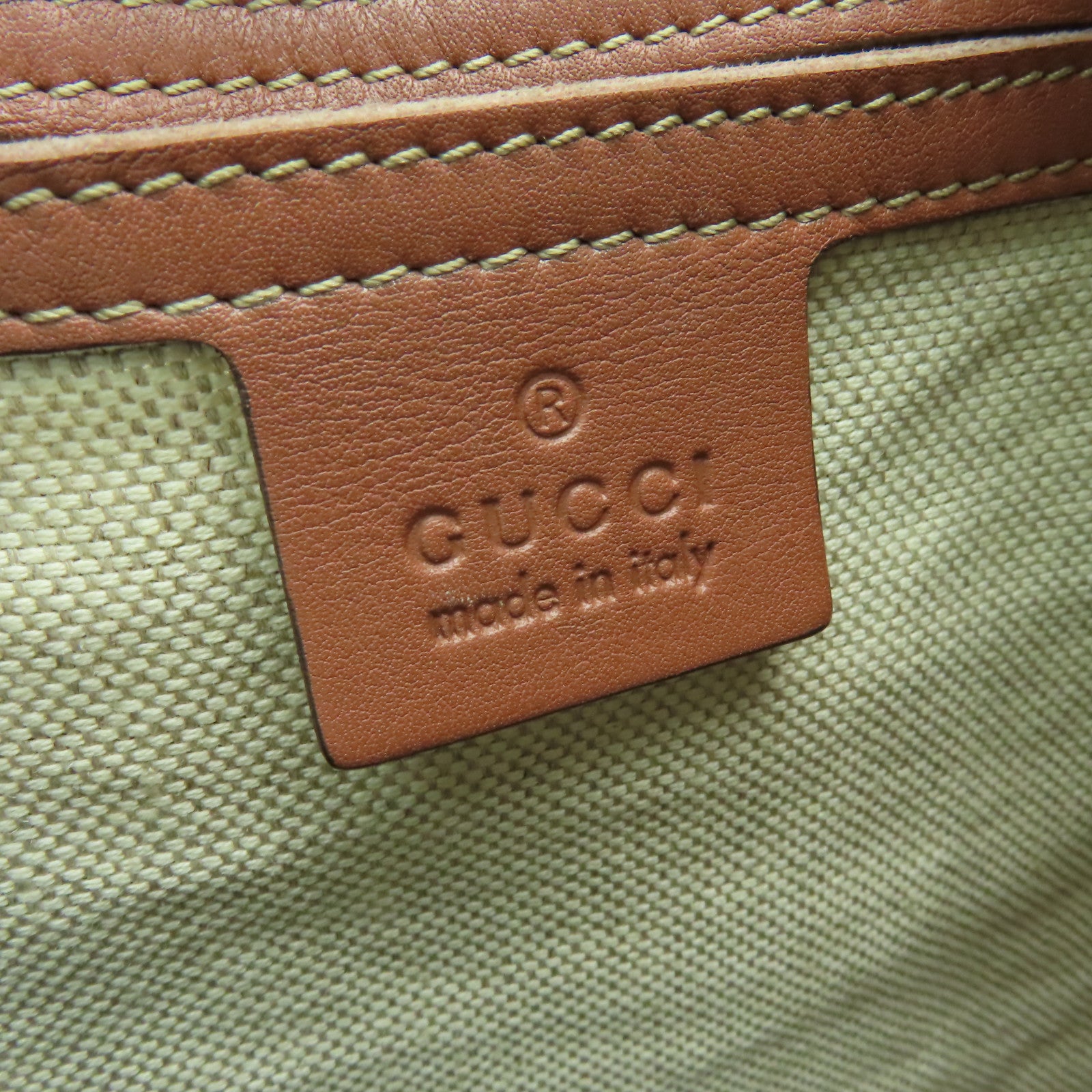 GUCCI 【清倉大減價】塗層帆布Handbag金扣手挽袋棕色/粉紅色