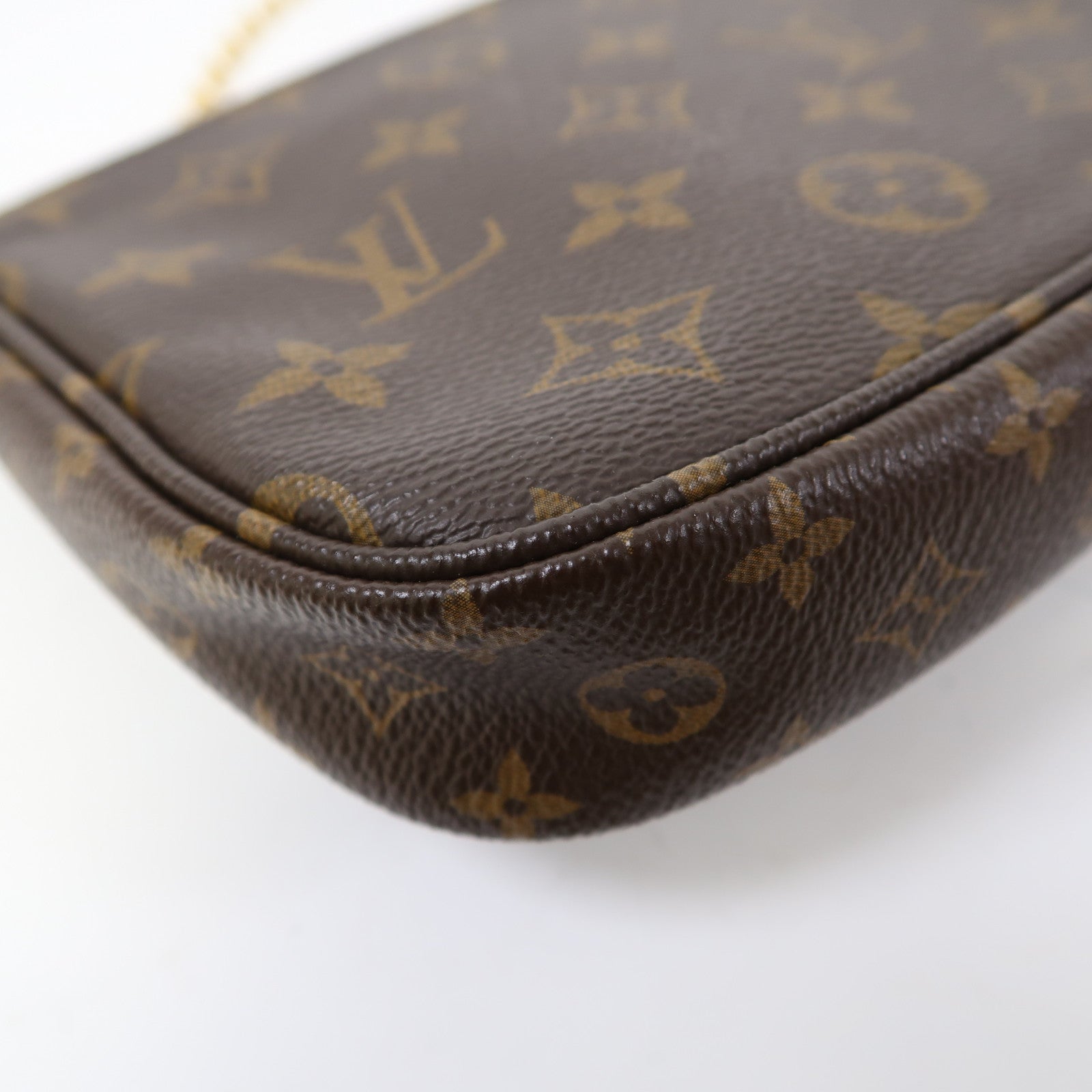 LOUIS VUITTON Monogram Multi Pochette Accessoires金扣肩背袋啡色