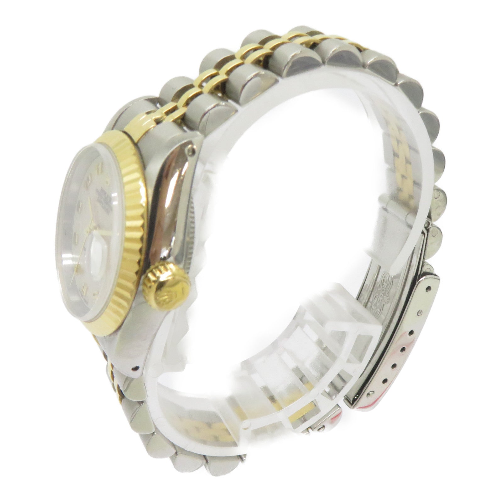 ROLEX Datejust Lady 26 1990不鏽鋼/18K黃金手錶自動機芯米色